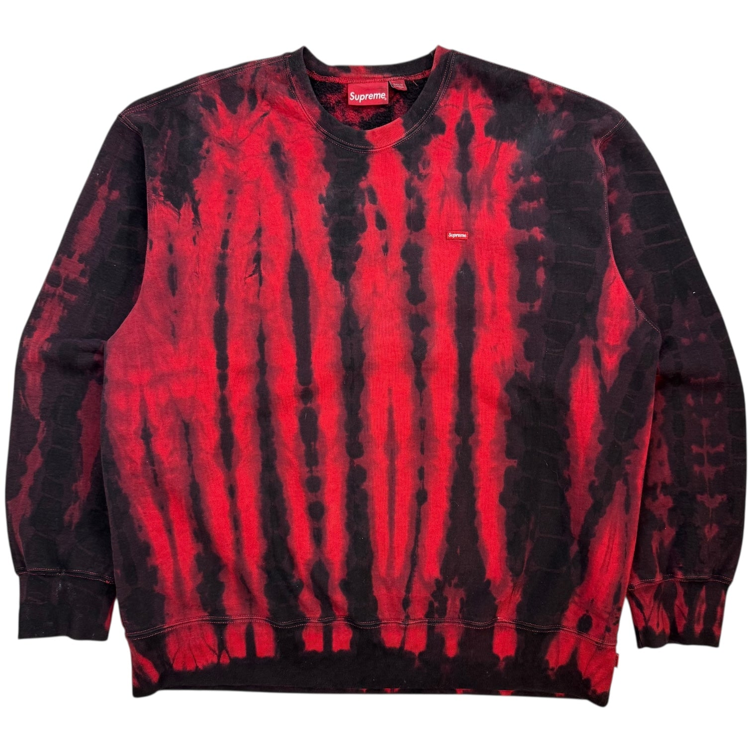 Supreme FW21 Small Box Crewneck Tie Dye Red