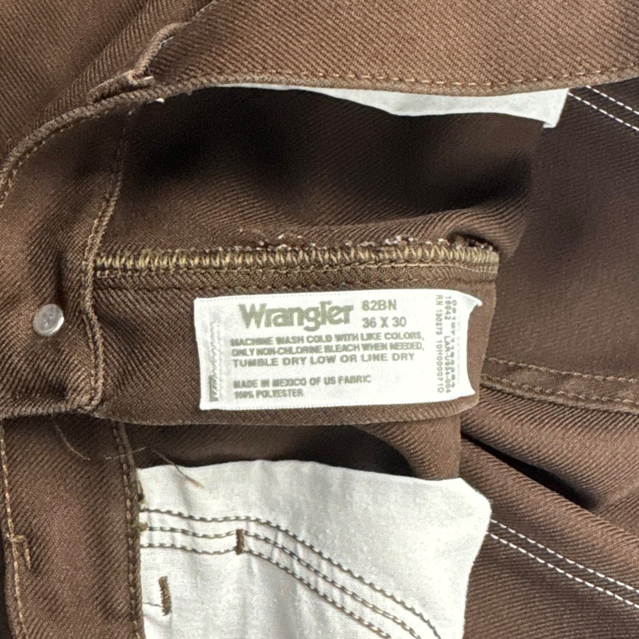 Vintage Wrangler Flared Leg Trouser Dark Brown