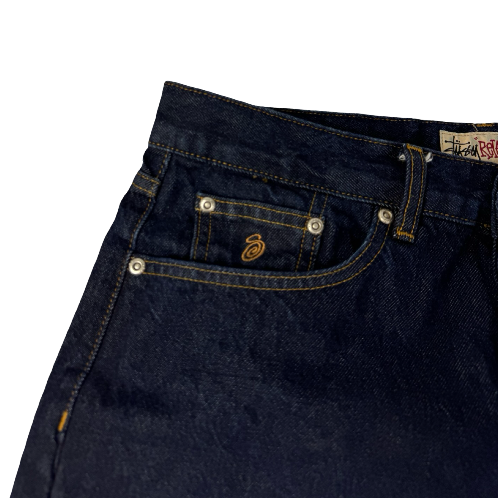 Stussy Relaxed Fit Dark Wash Denim