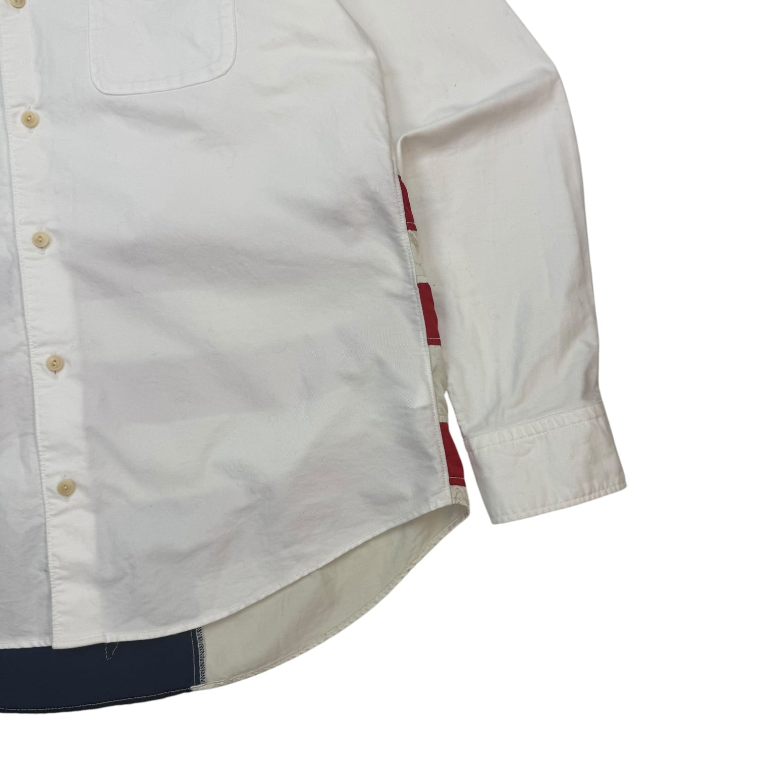 Visvim Flag Panel Americana Button Down Shirt White