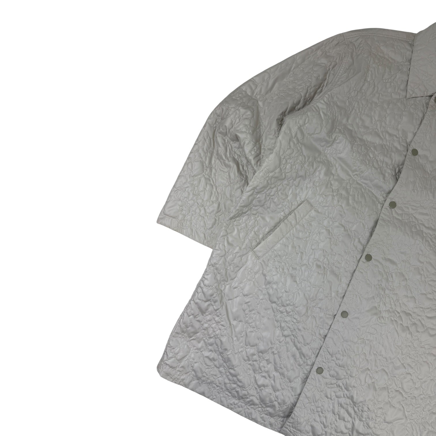 Stussy Ritters Long Quilted Jacket White