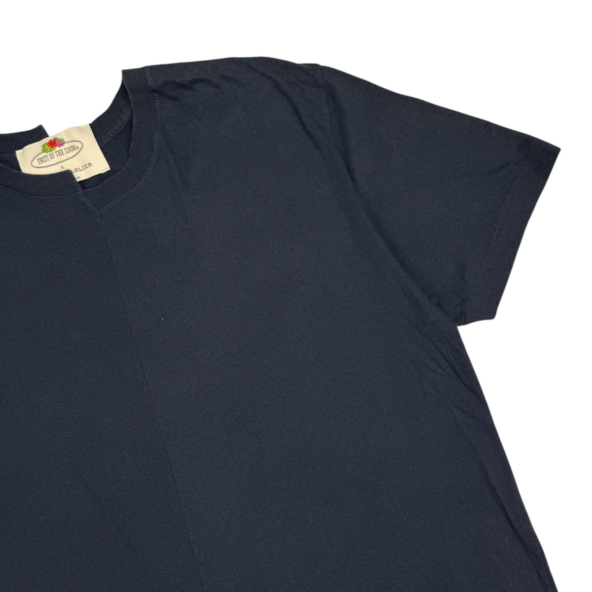 Cedric Charlier x Fruit of the Loom Asymmetric Tee Navy Blue