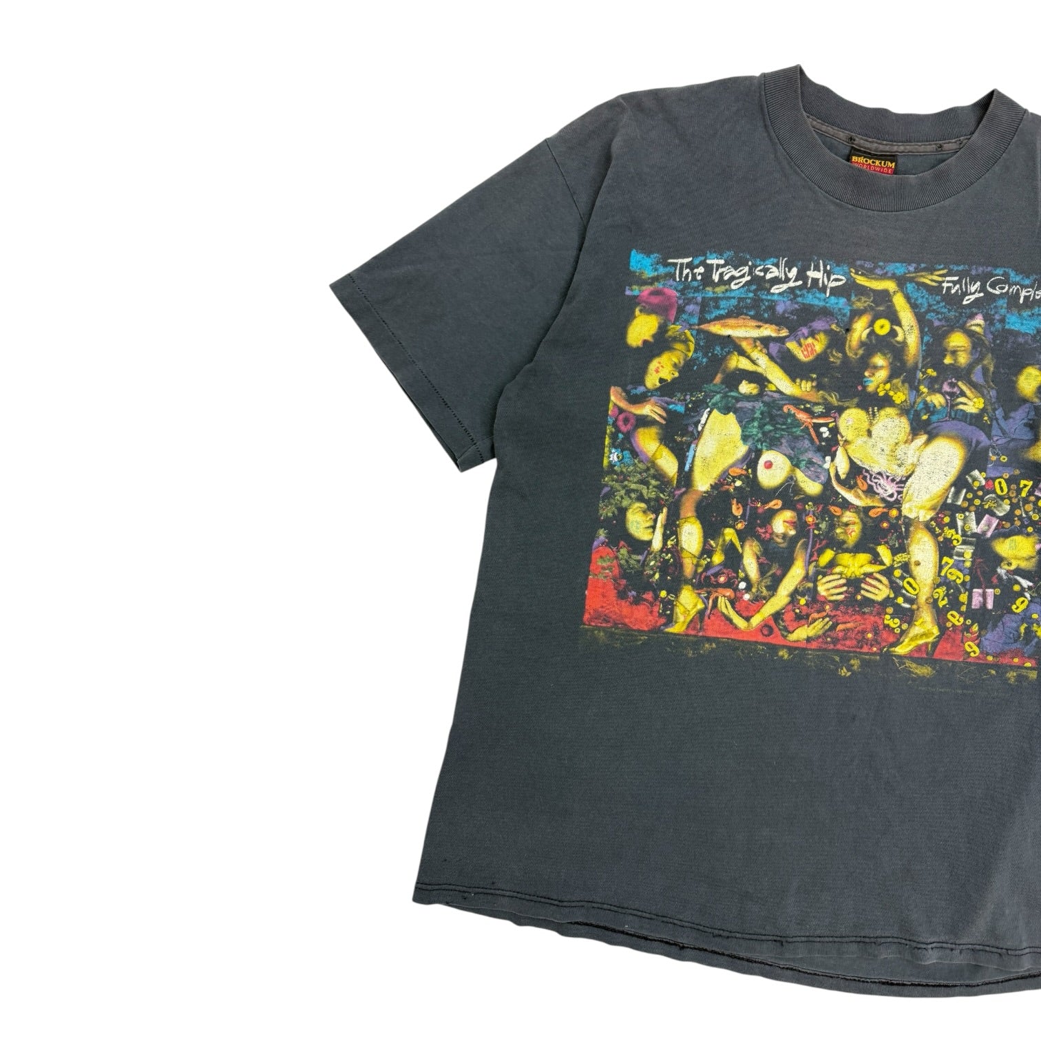 1992 The Tragically Hip Fully Completely Tour T-Shirt Faded Black