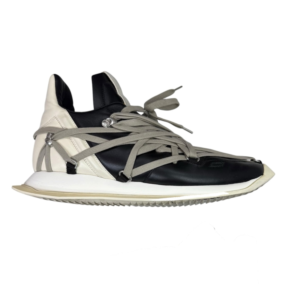 Rick Owens Geth Megalace Runner Black/Milk (Used)