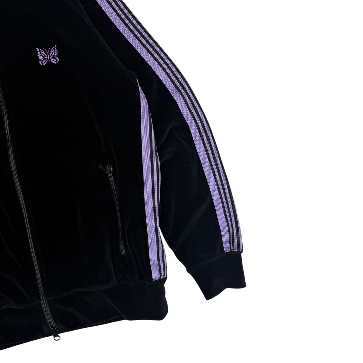 Needles Velour R.C. Track Jacket Black/Purple