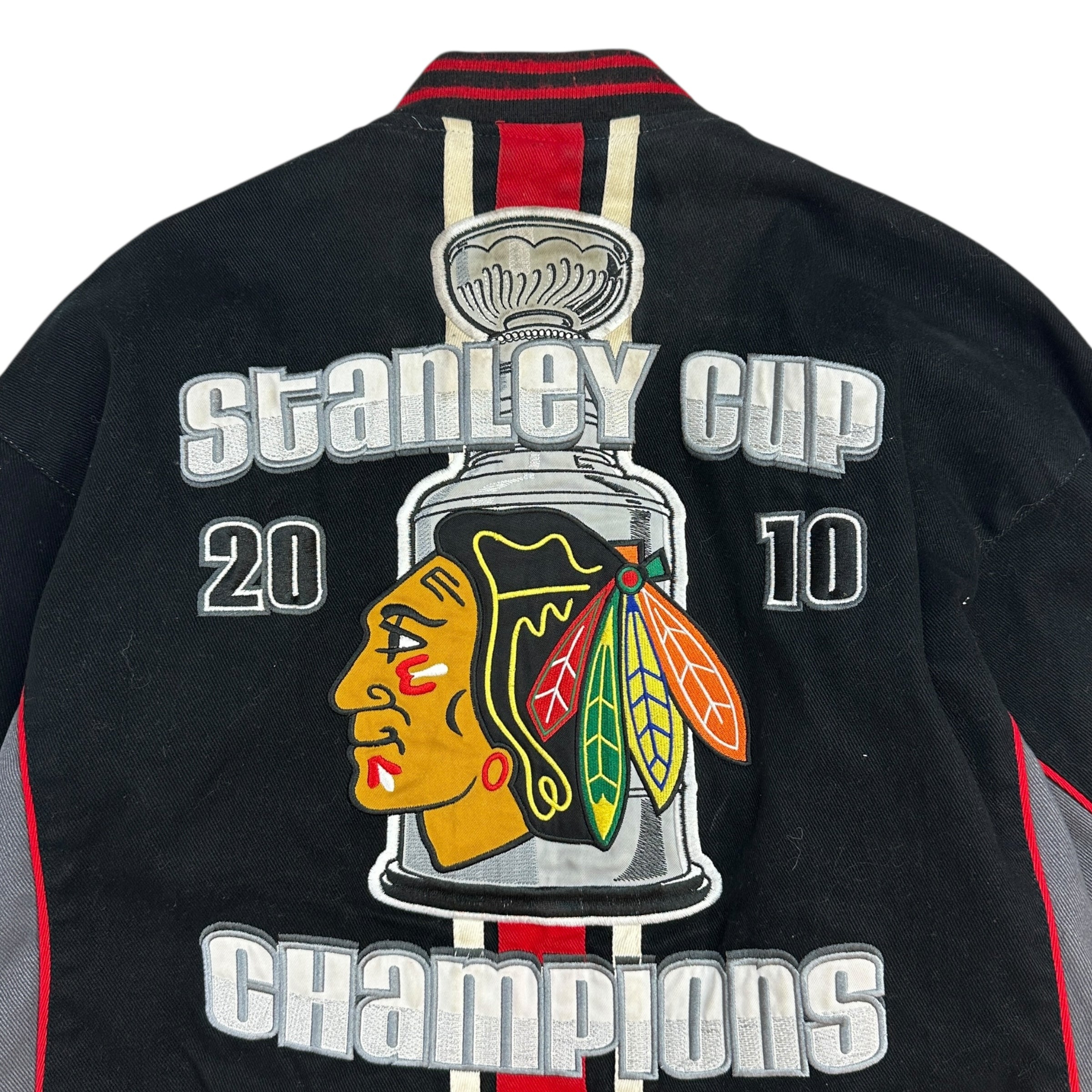 2010 Chicago Blackhawks Stanley Cup Champions Jeff Hamilton Varsity Jacket