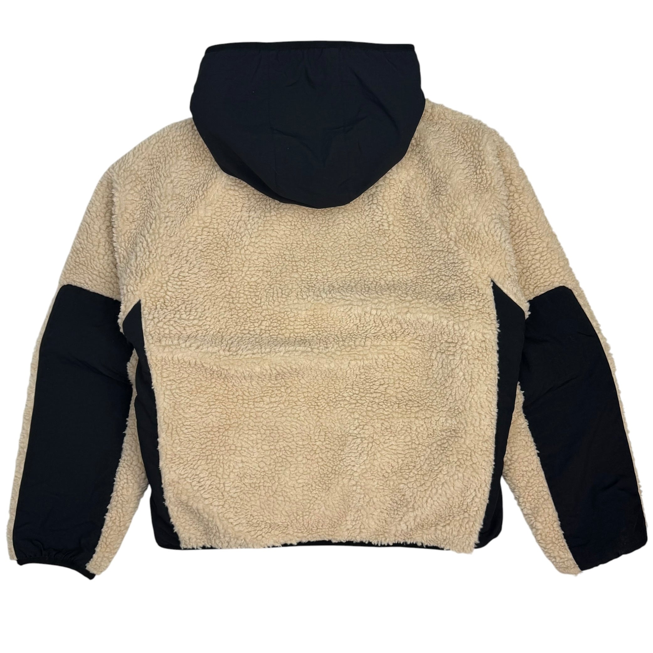Stussy Sherpa Panelled Hooded Jacket Beige