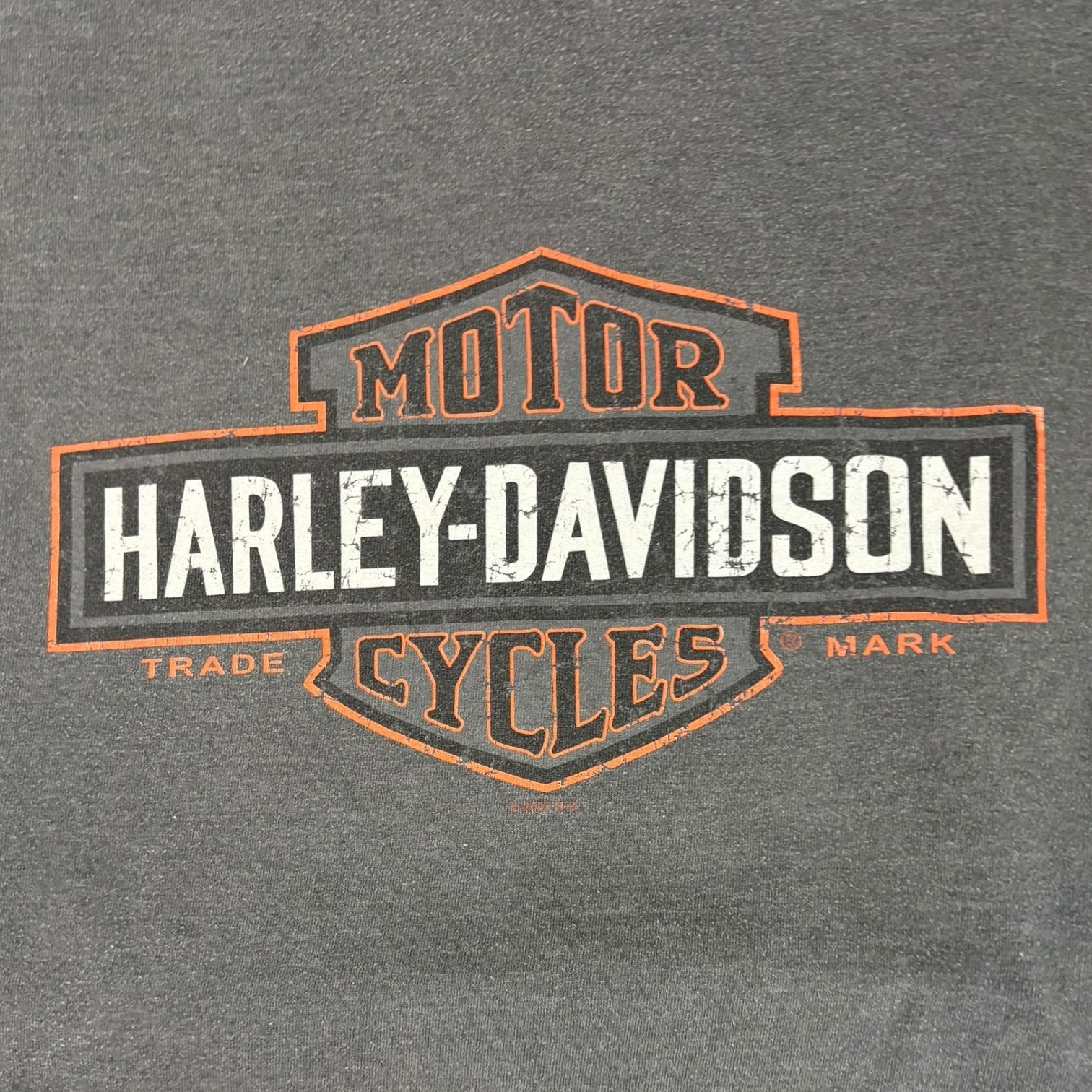 Vintage 2000 Harley Davidson Casper Wyoming L/S T-Shirt Dark Grey