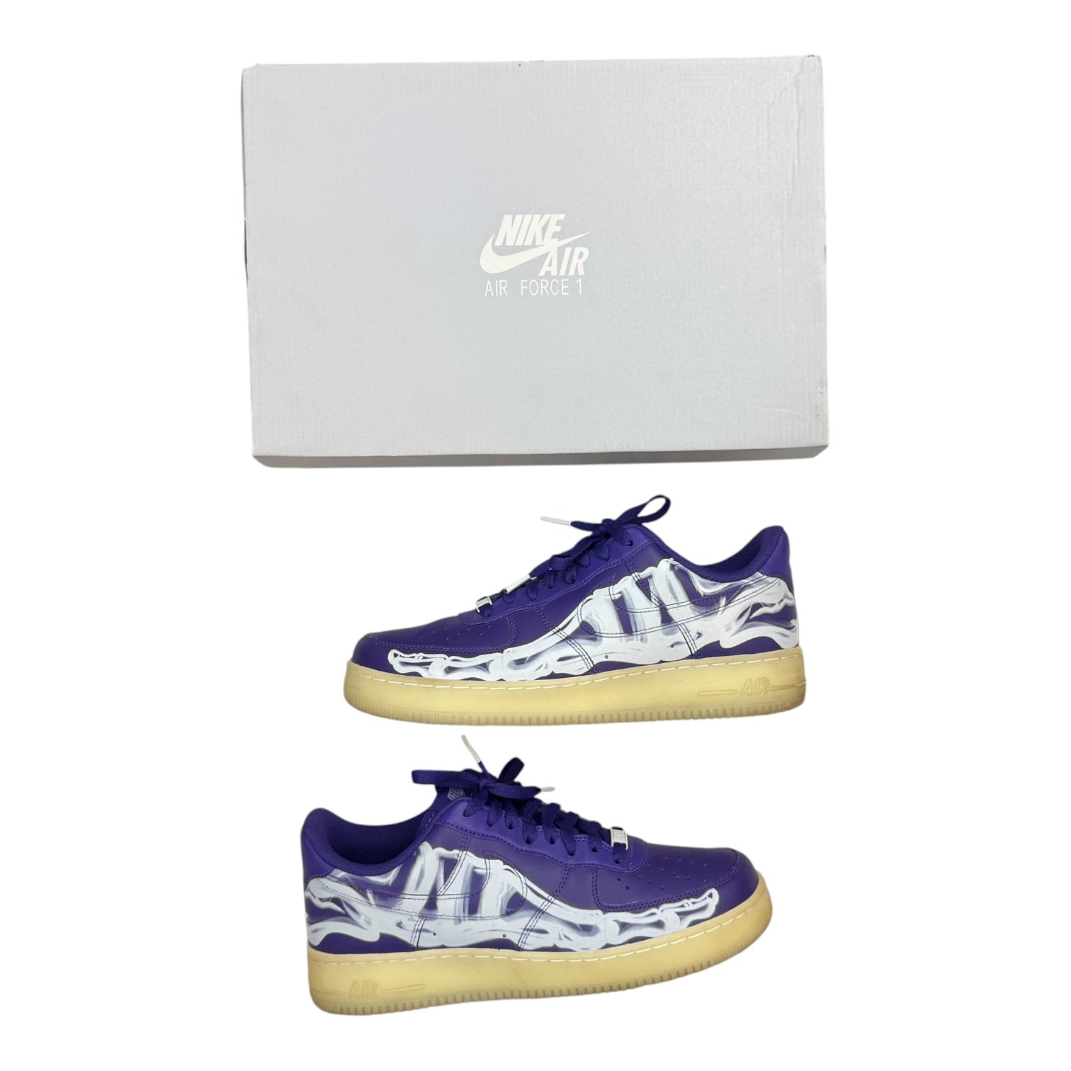 Nike Air Force 1 Low '07 QS Purple Skeleton Halloween (2021) (Used)