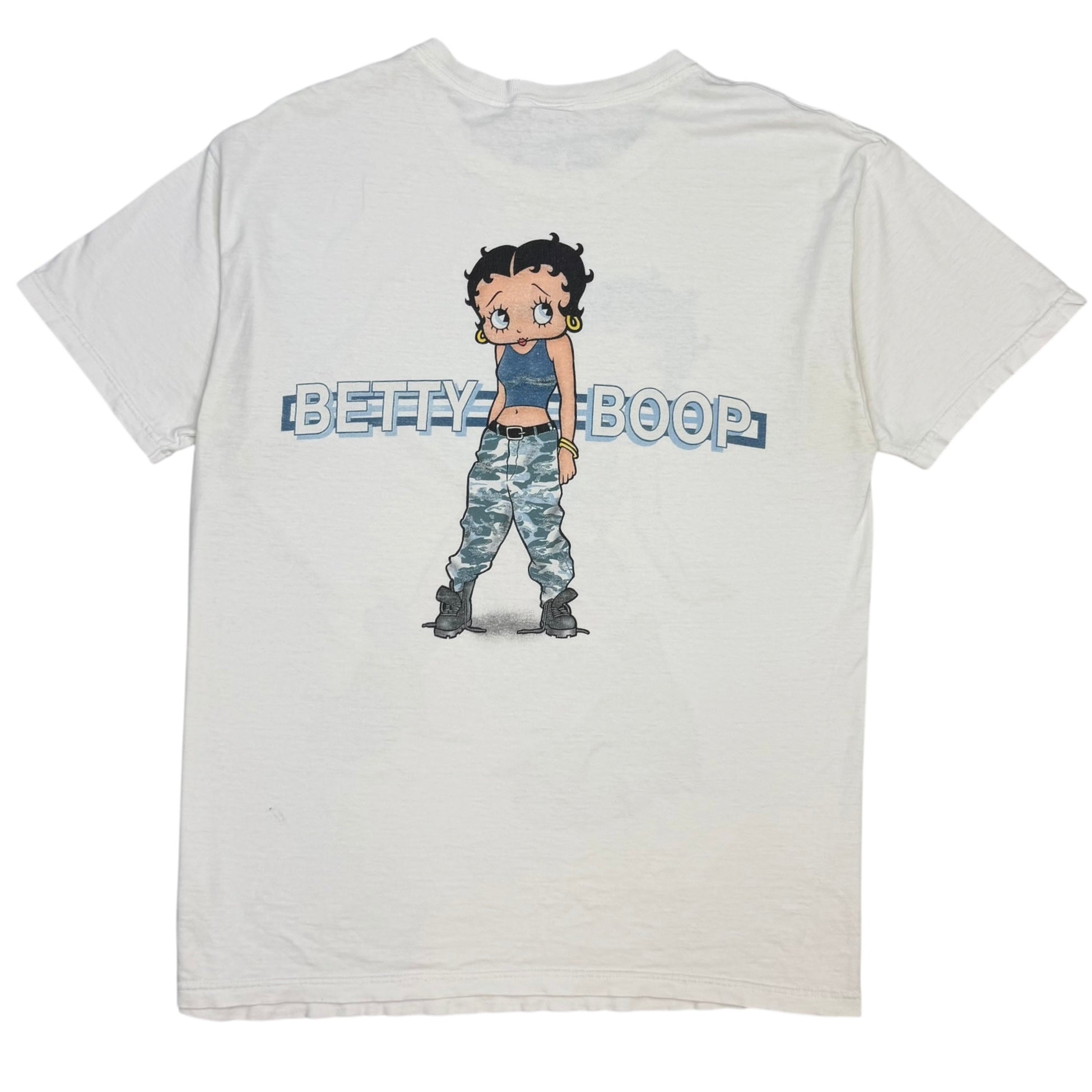 1998 Betty Boop Military Tee White