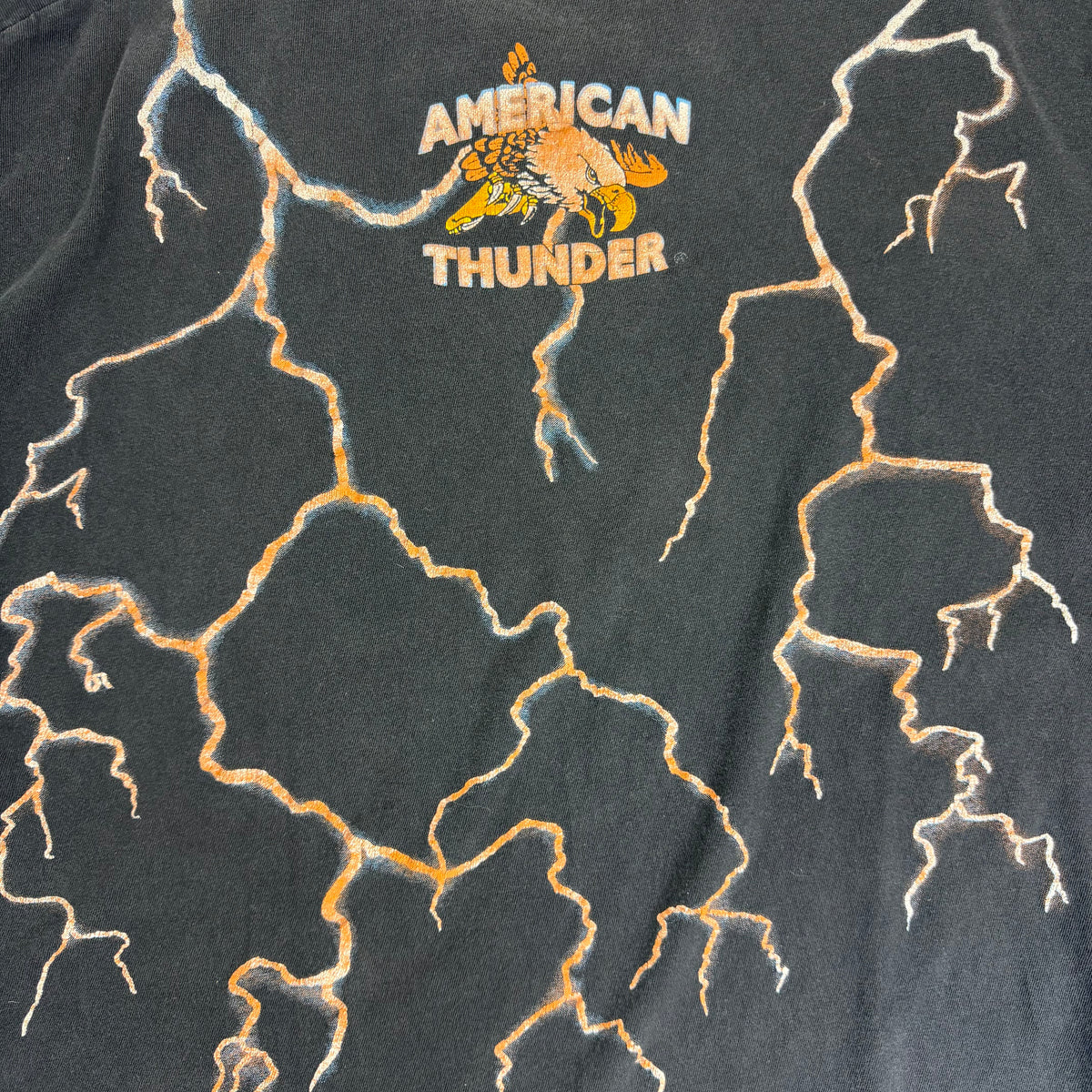 Vintage 90s American Thunder Grizzly Bear All Over Print Tee Black