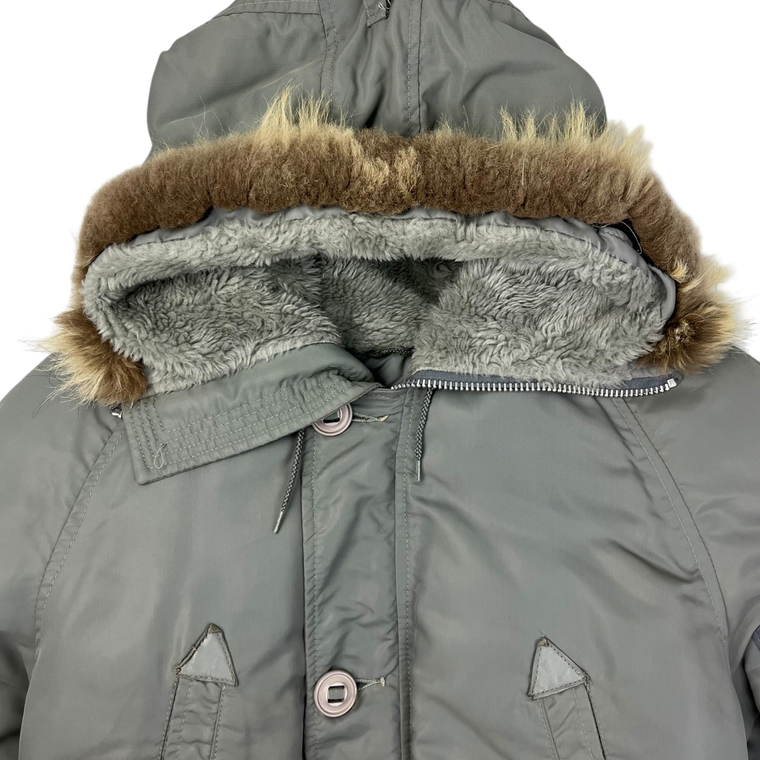 Vintage Military Inspired Hooded Bomber Jacket