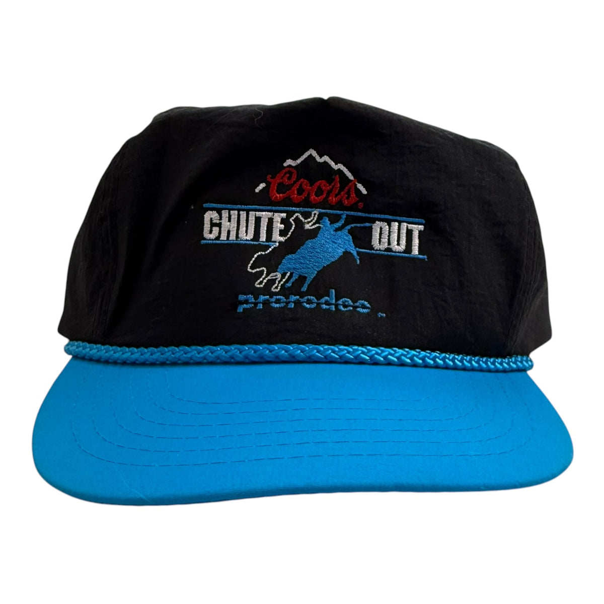 Vintage Coors Chute Out Pro Rodeo Hat Black/Blue