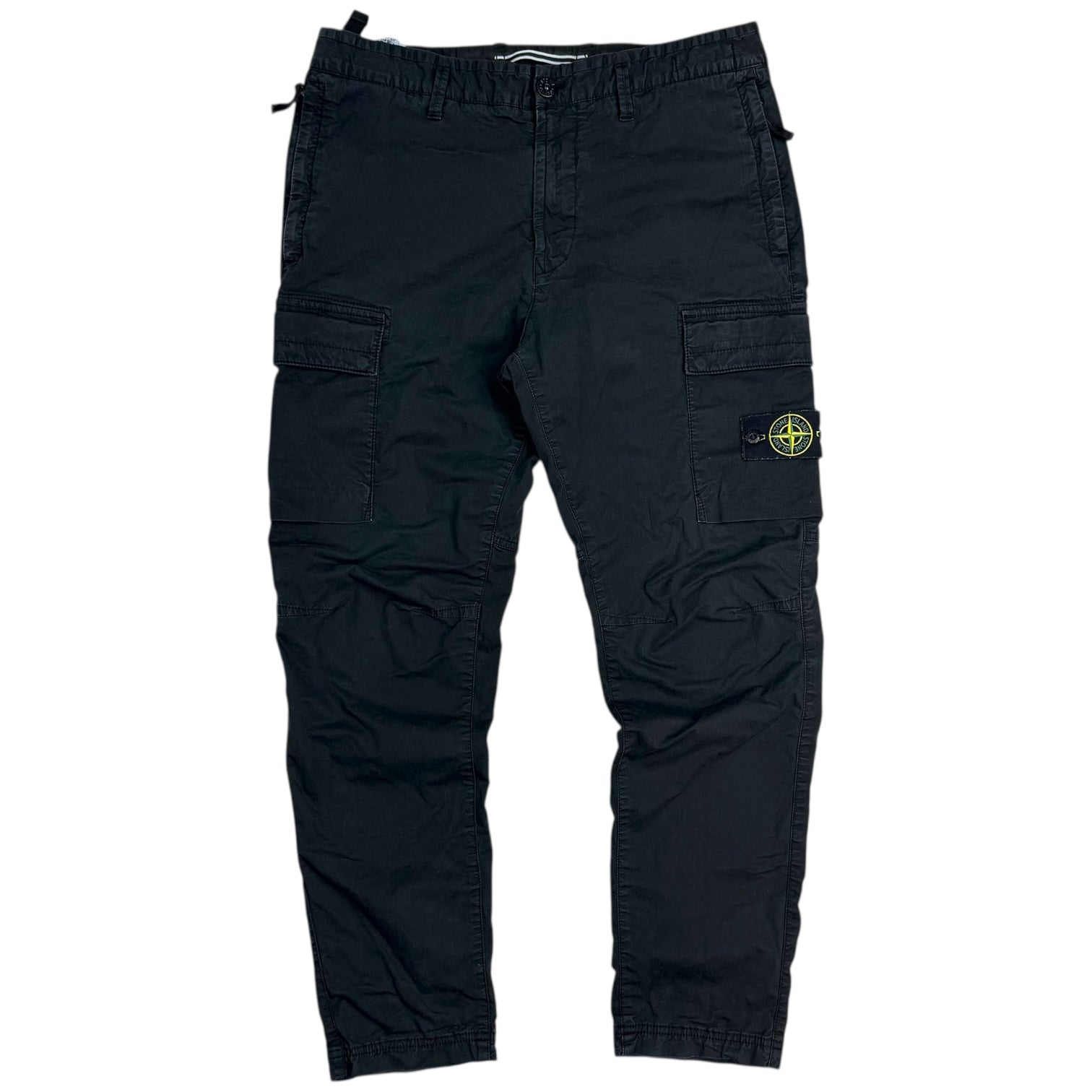 Stone Island Stretch Cotton Cargo Pants Black