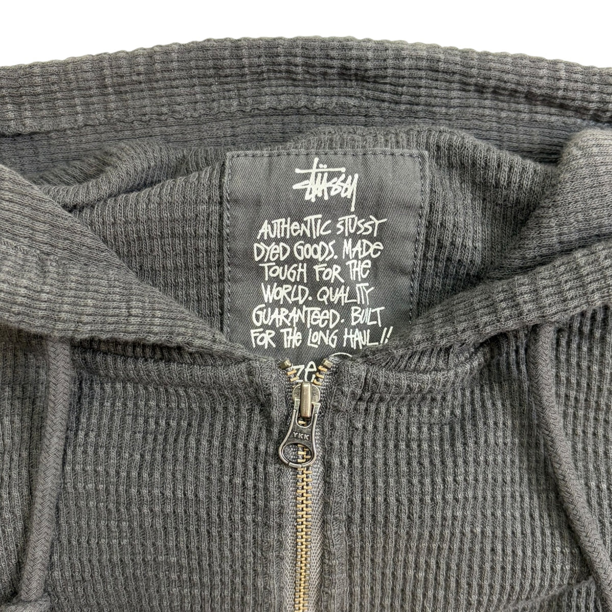 Stussy Lightweight Thermal Zip-Up Hoodie Faded Black