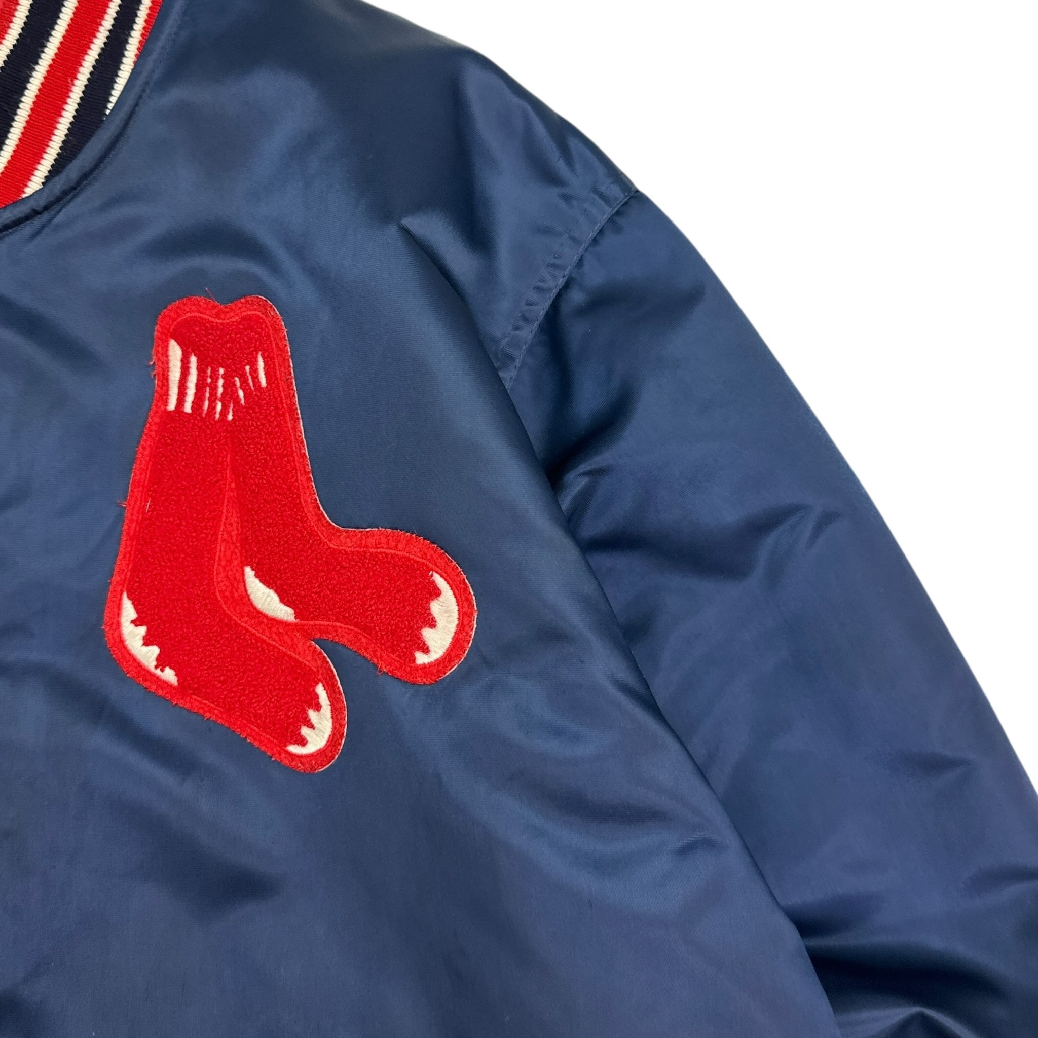 Vintage Boston Red Sox Starter Satin Jacket Navy