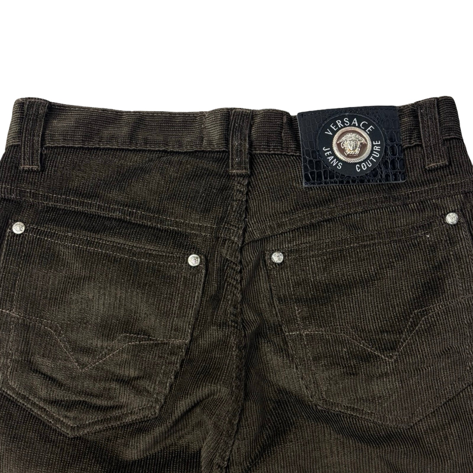 (W) Versace Jeans Couture Silky Corduroy Pant Brown