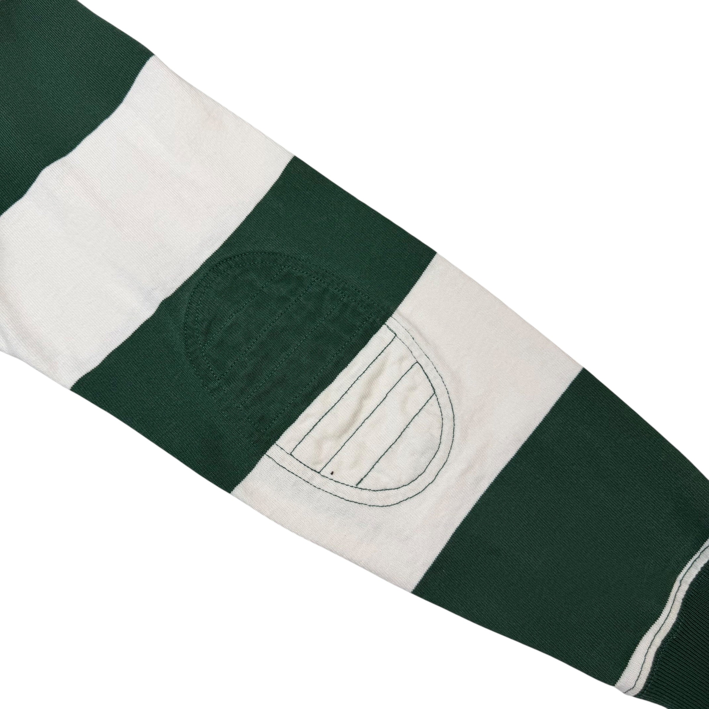 Vintage Polo Ralph Lauren Longsleeve Striped Rugby Green/White