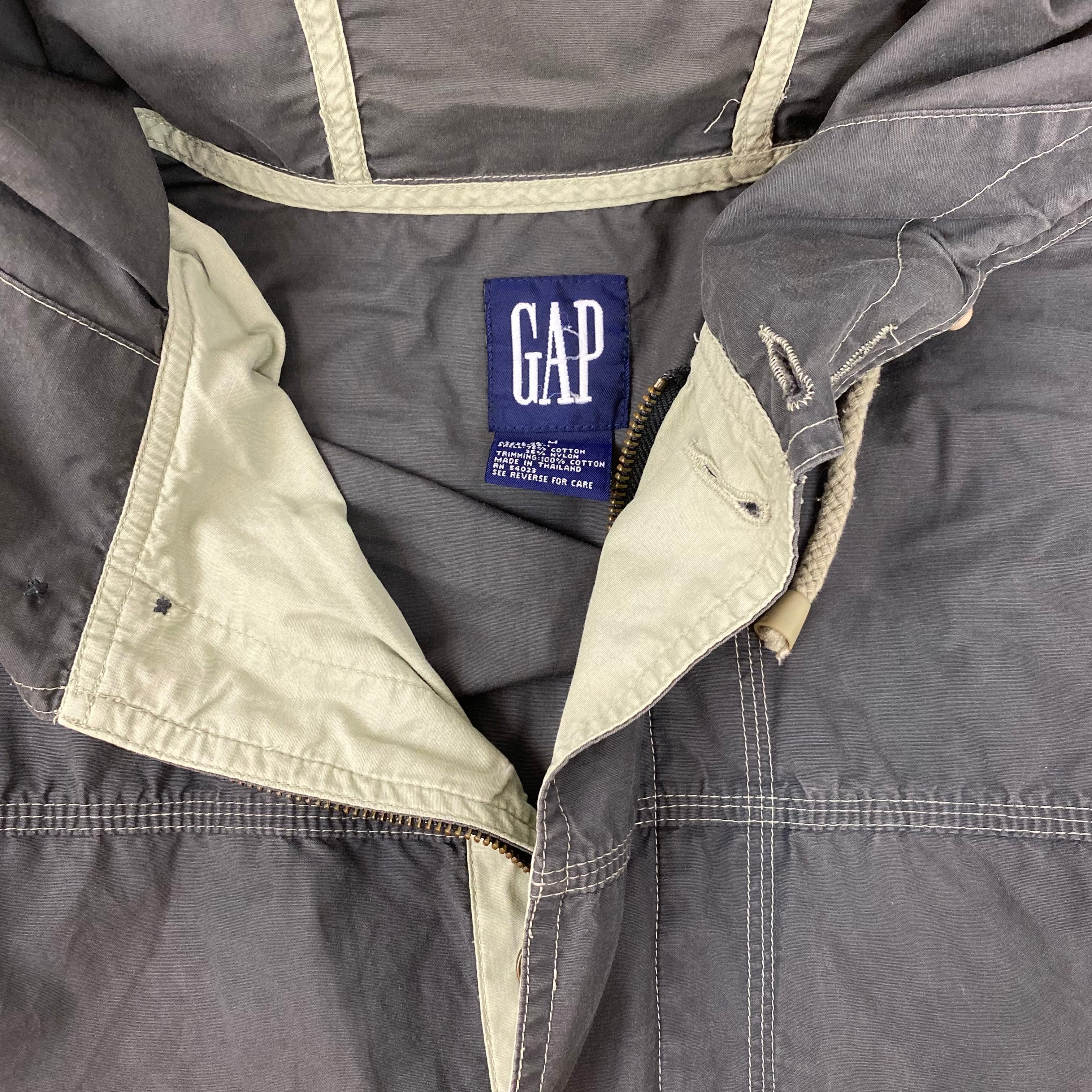 Vintage Gap Fishermans Anorak Dark Grey