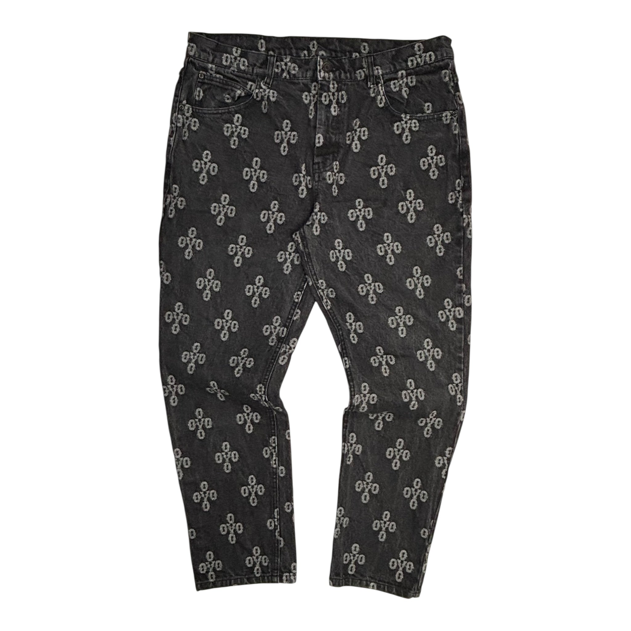 OVO Monogram Jeans Black