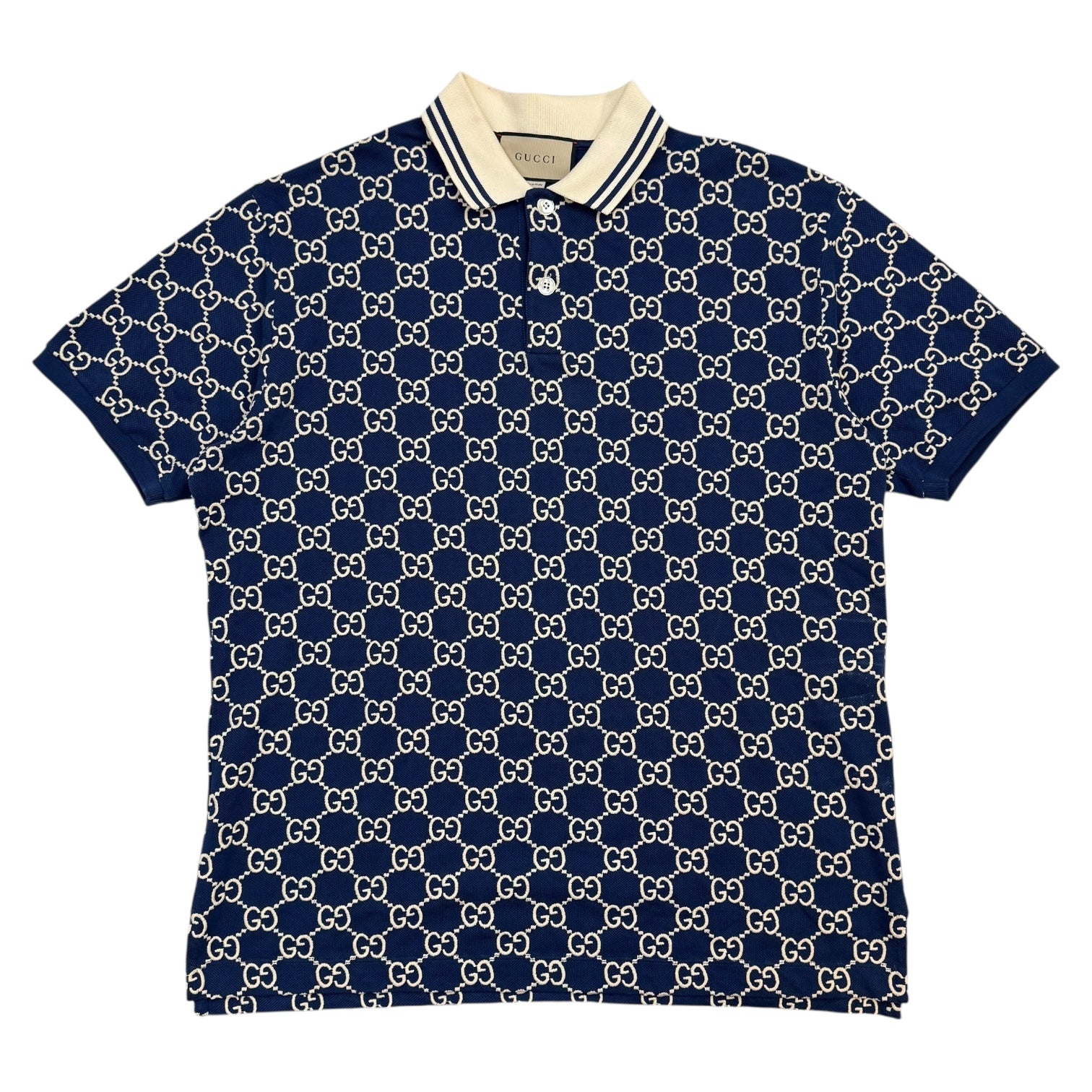 Gucci GG Print Polo Blue