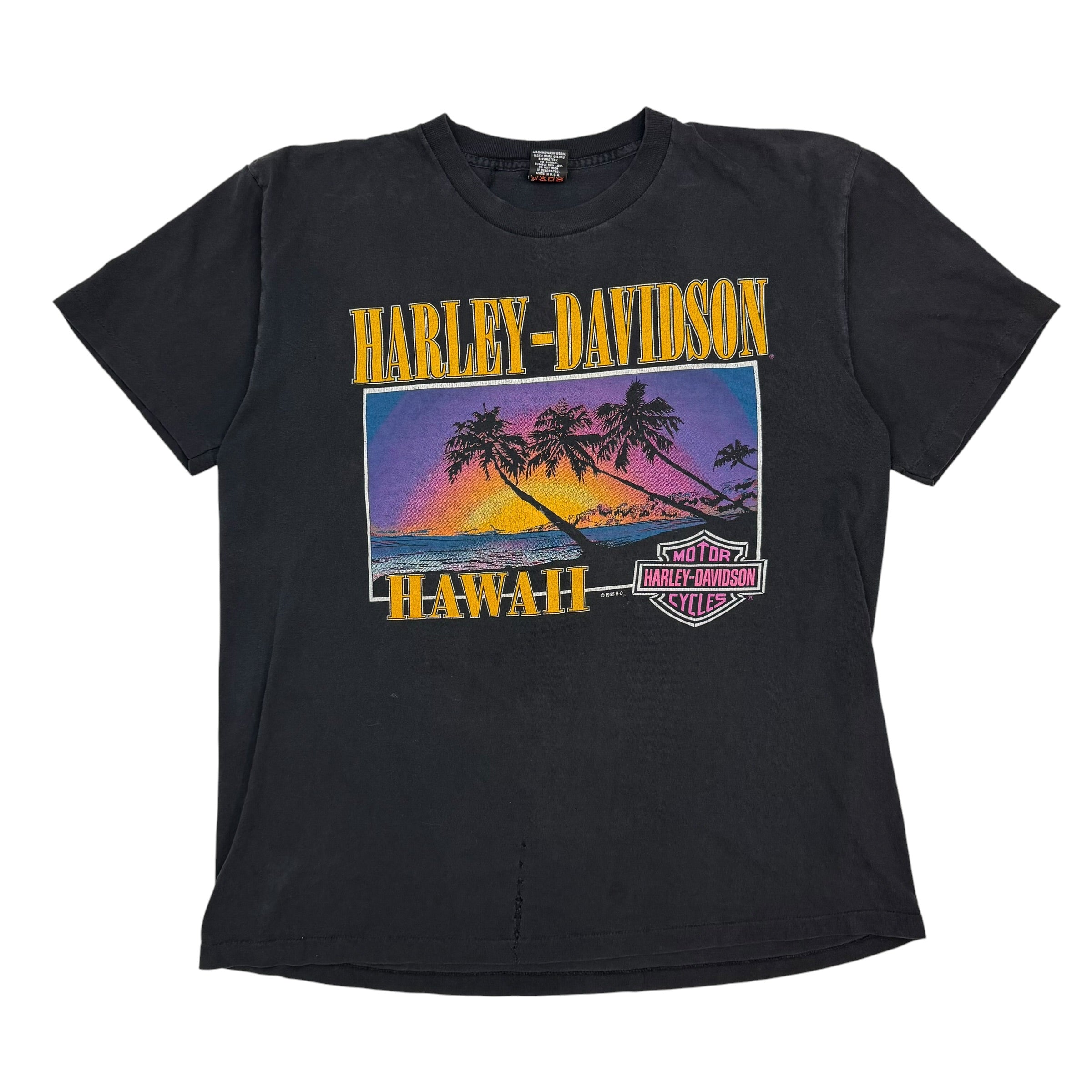 1995 Vintage Harley Davidson Hawaii Tee Black