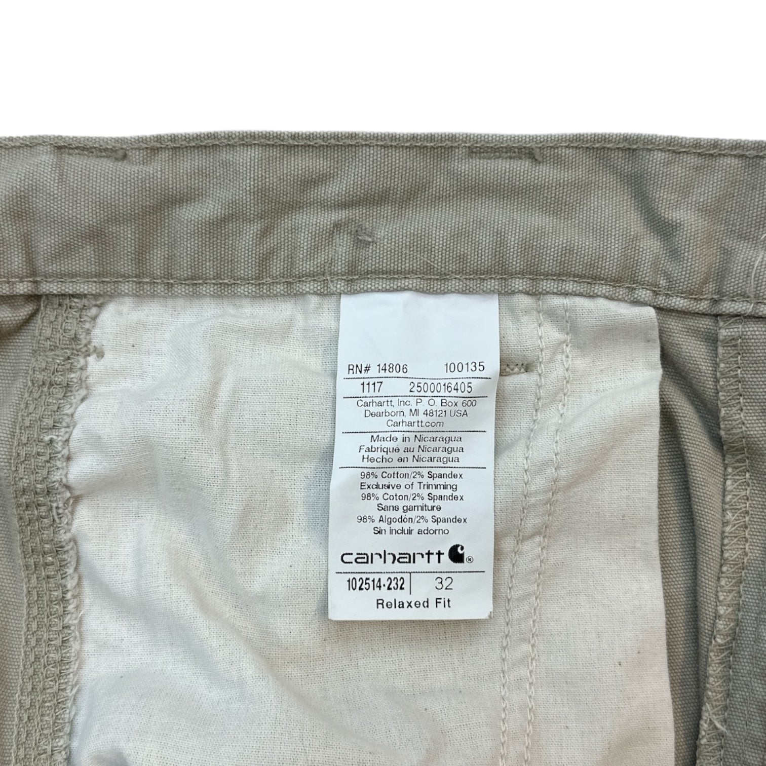 Vintage Carhartt Cargo Shorts Beige