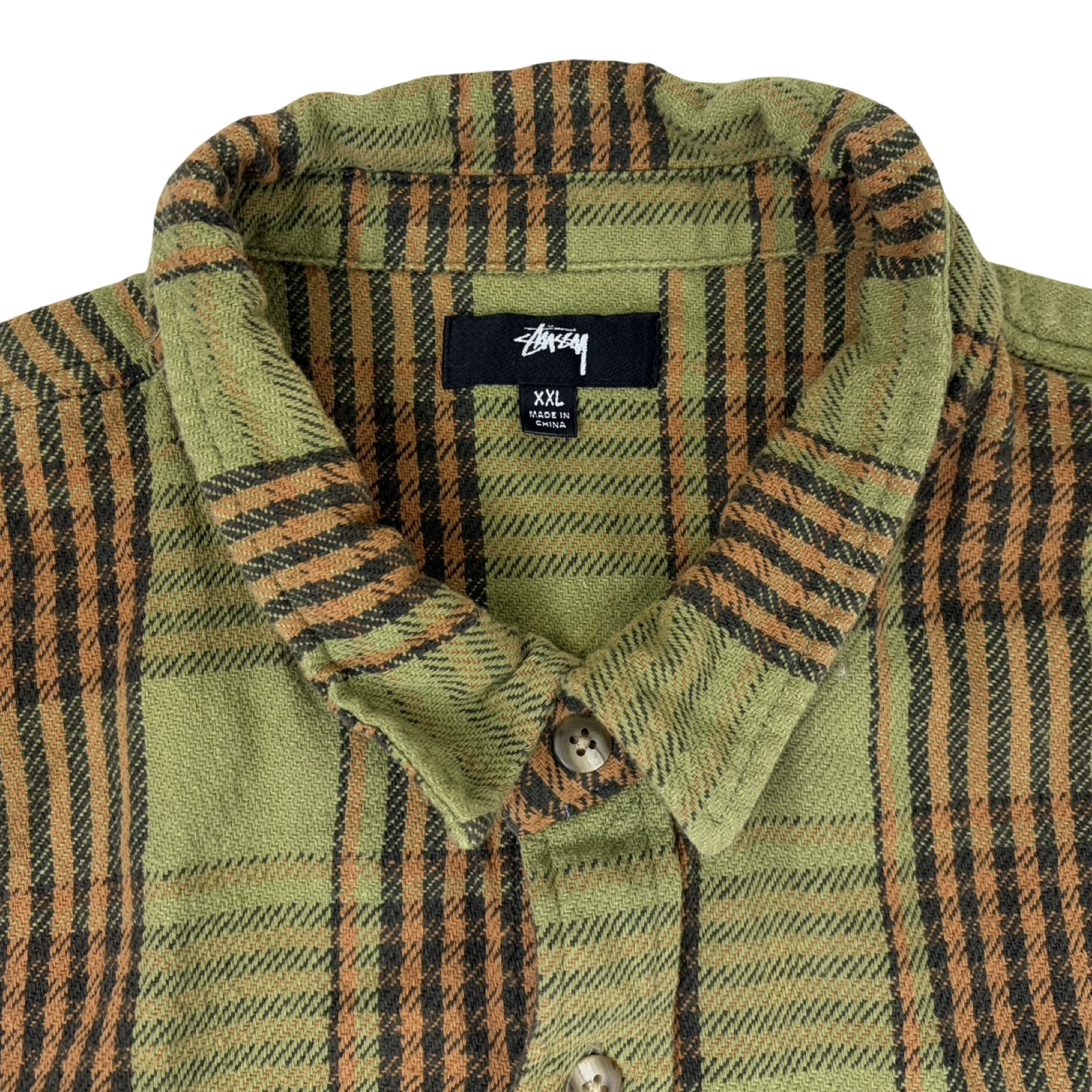 Stussy Laguna Plaid Shirt Green/Burnt Orange