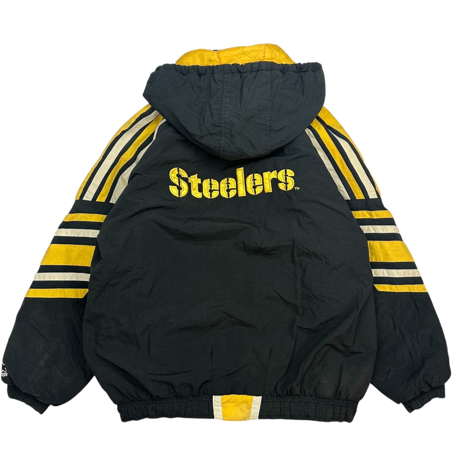 Vintage Starter Pittsburgh Steelers Button Up Jacket Black/Yellow