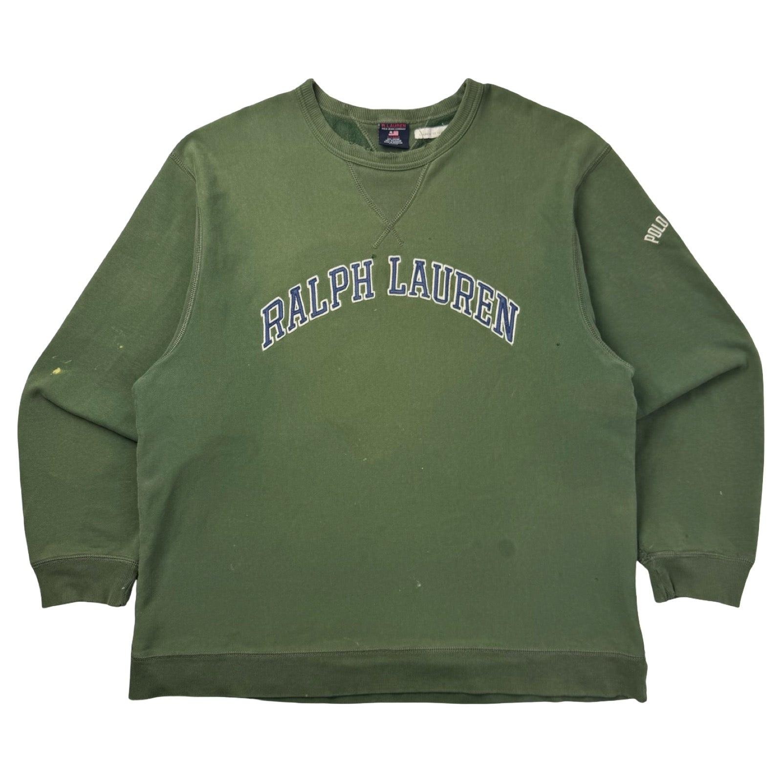 Vintage Polo Ralph Lauren Arch Spellout Crewneck Green