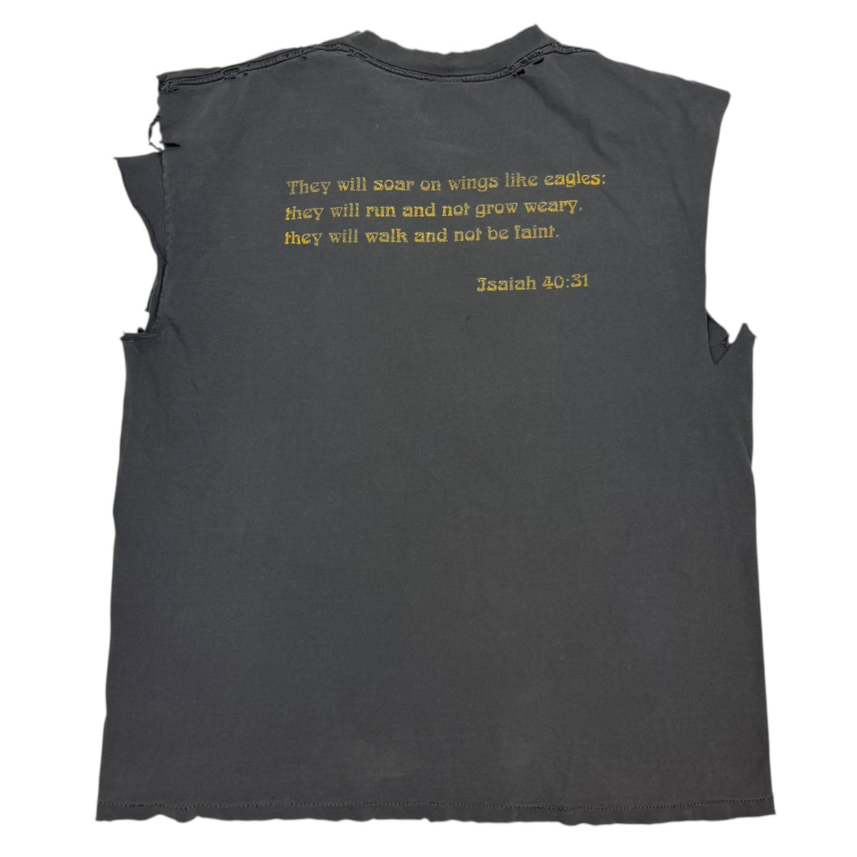 Vintage Plu ROTC Danger Challenge Cut Off Tee Faded Black