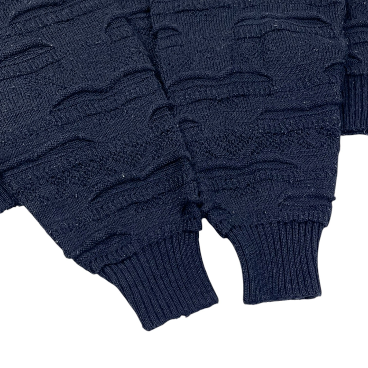Vintage Pavillion Lipped 3D Knit Jumper Deep Navy