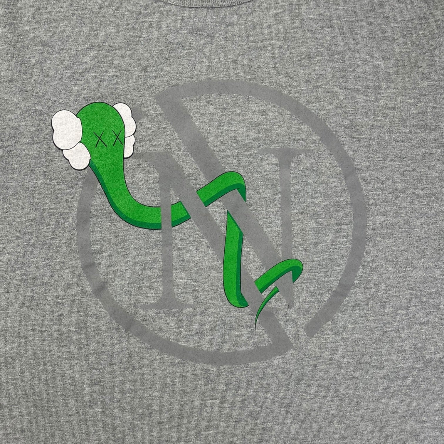 OriginalFake x Kaws Bendy T-Shirt Grey