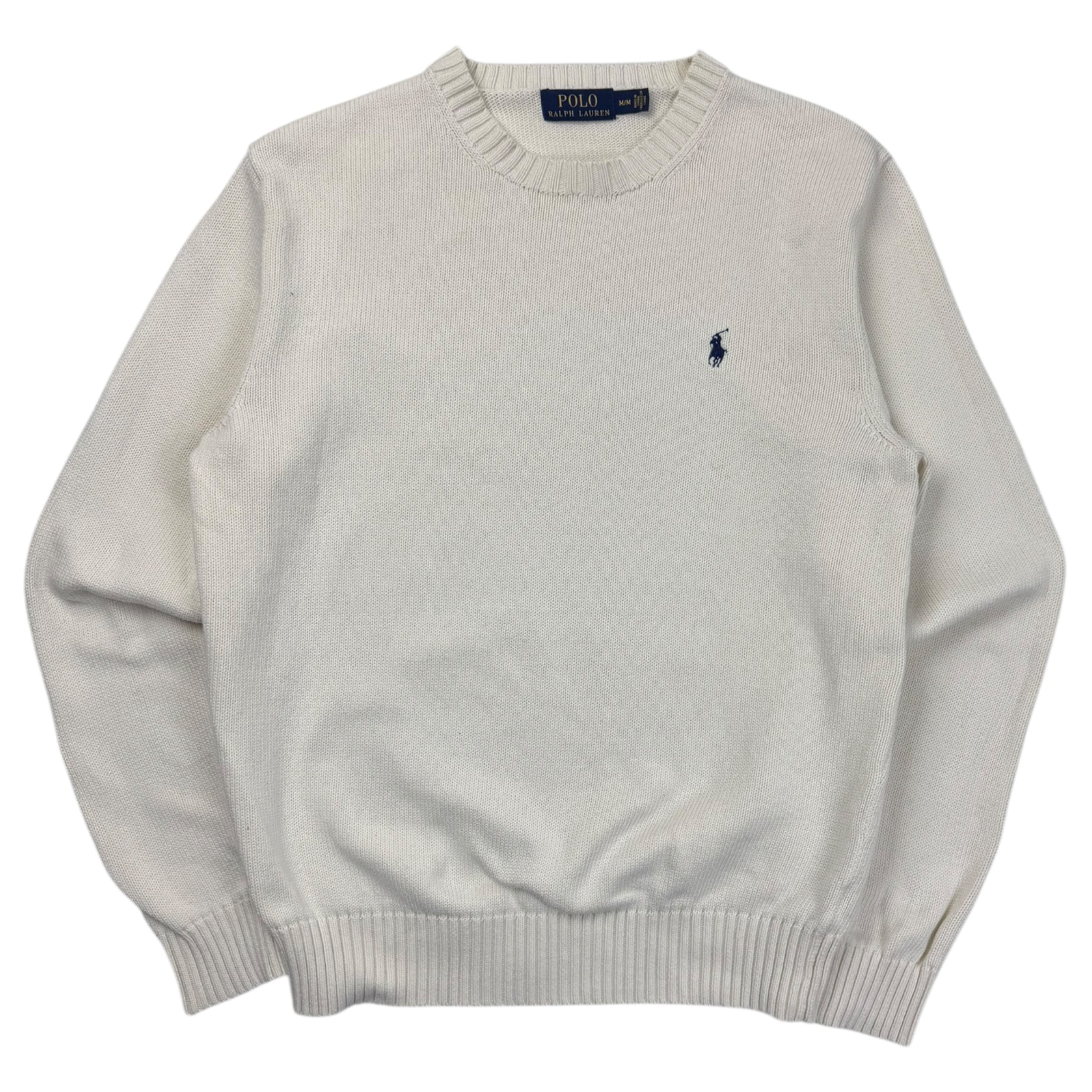 Vintage Polo Ralph Lauren Knit Crewneck White