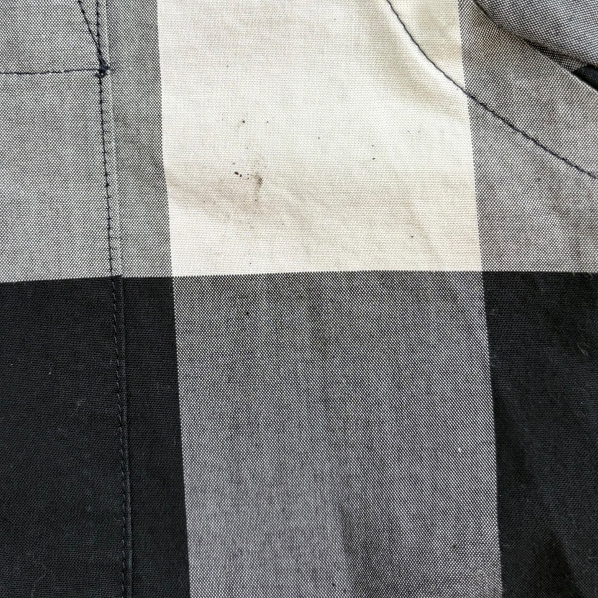 Burberry Checked Short-Sleeve Button-Up Shirt Navy