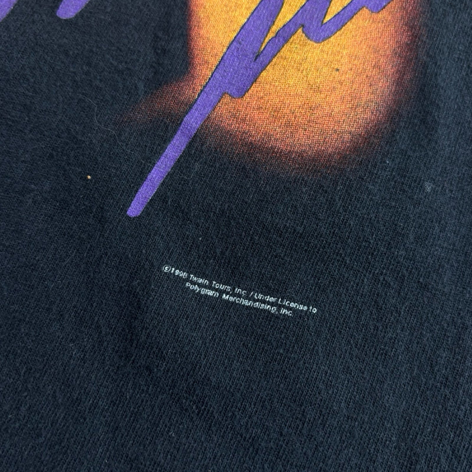 1998 Shania Twain Portrait T-Shirt Black