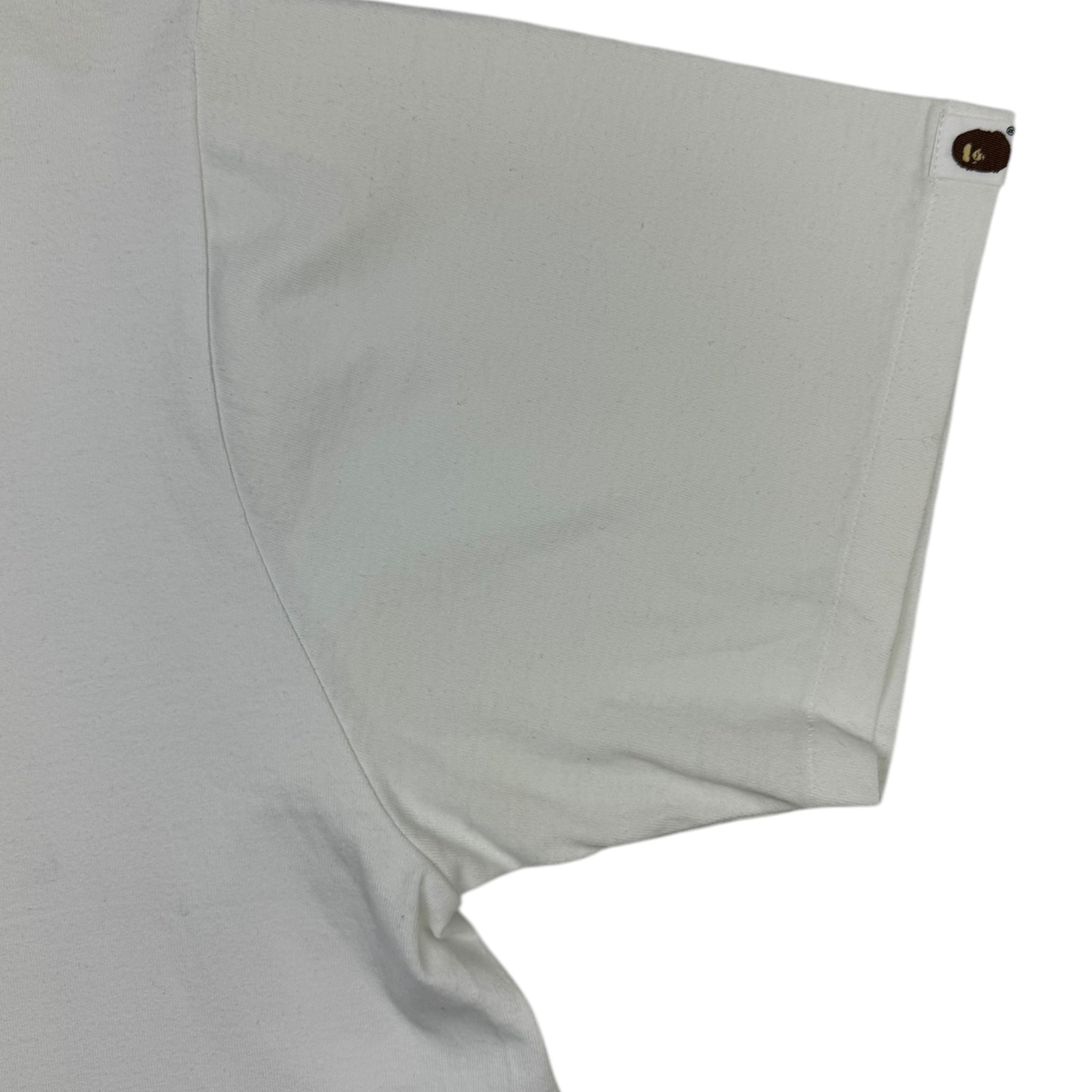 Bape Space Camo Milo On Big Ape Tee White