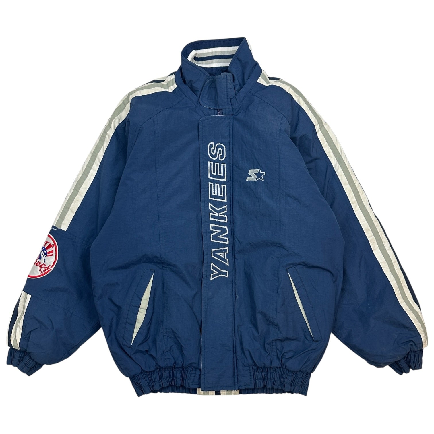Vintage Starter New York Yankees Zip Up Windbreaker Jacket Blue