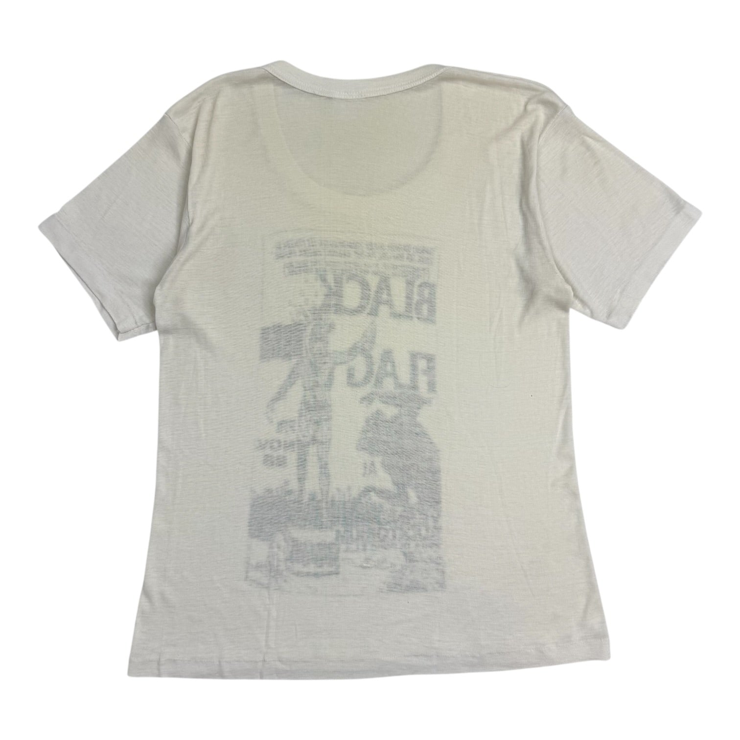 1980 Black Flag Verne Auditorium LA Show Tee White