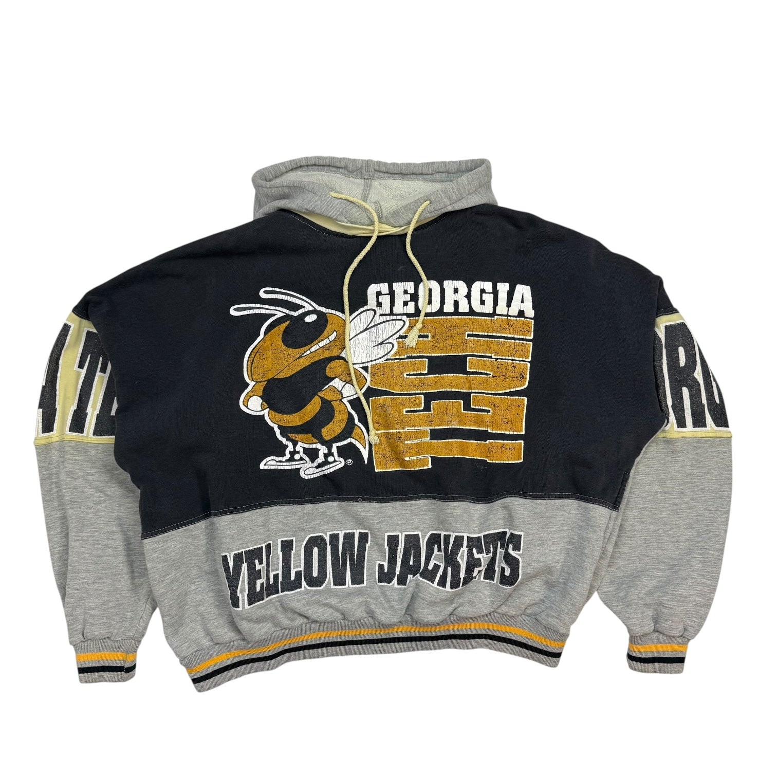 Vintage Georgia Tech Yellow Jackets Hoodie Grey