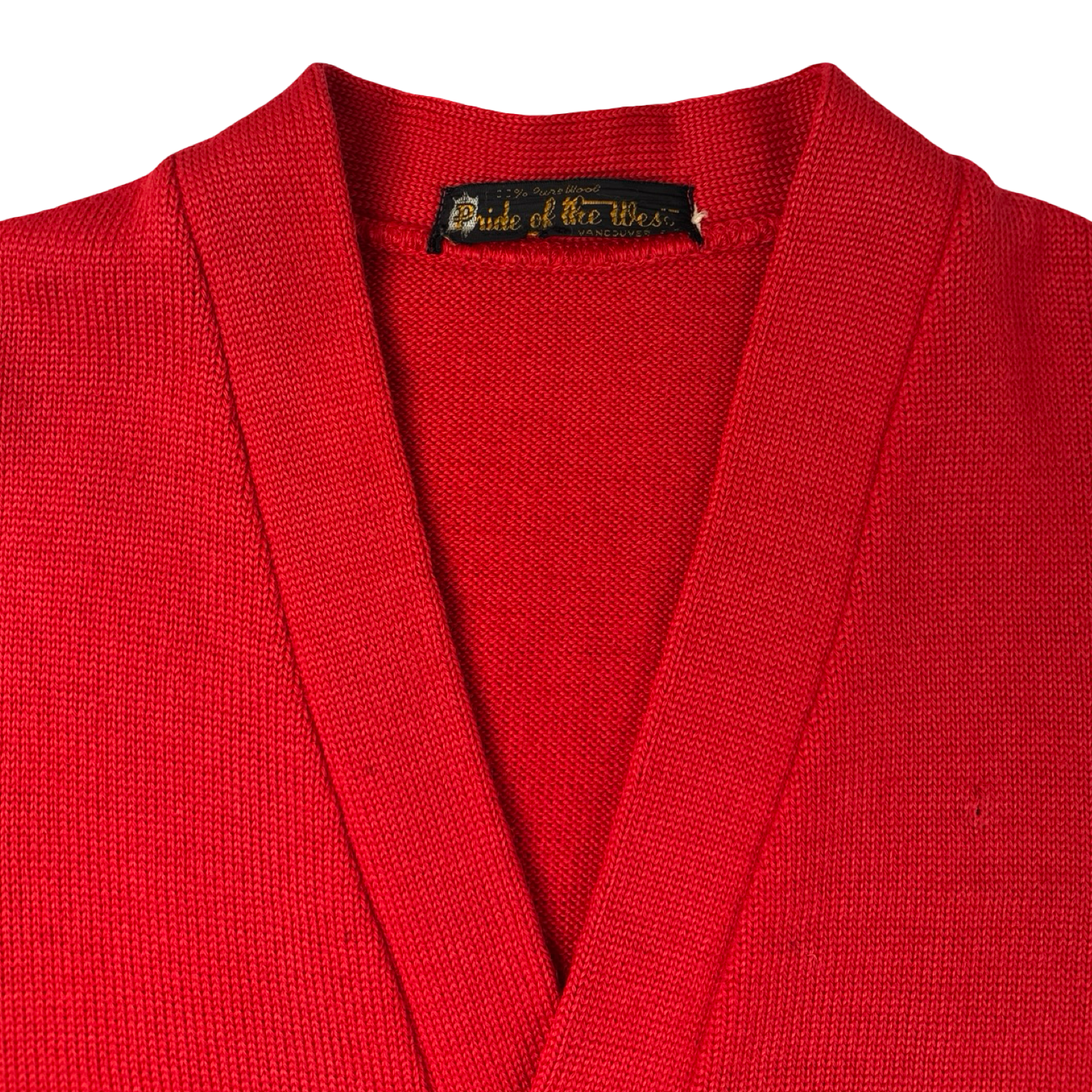 Vintage Pride of the West Knit Cardigan Red