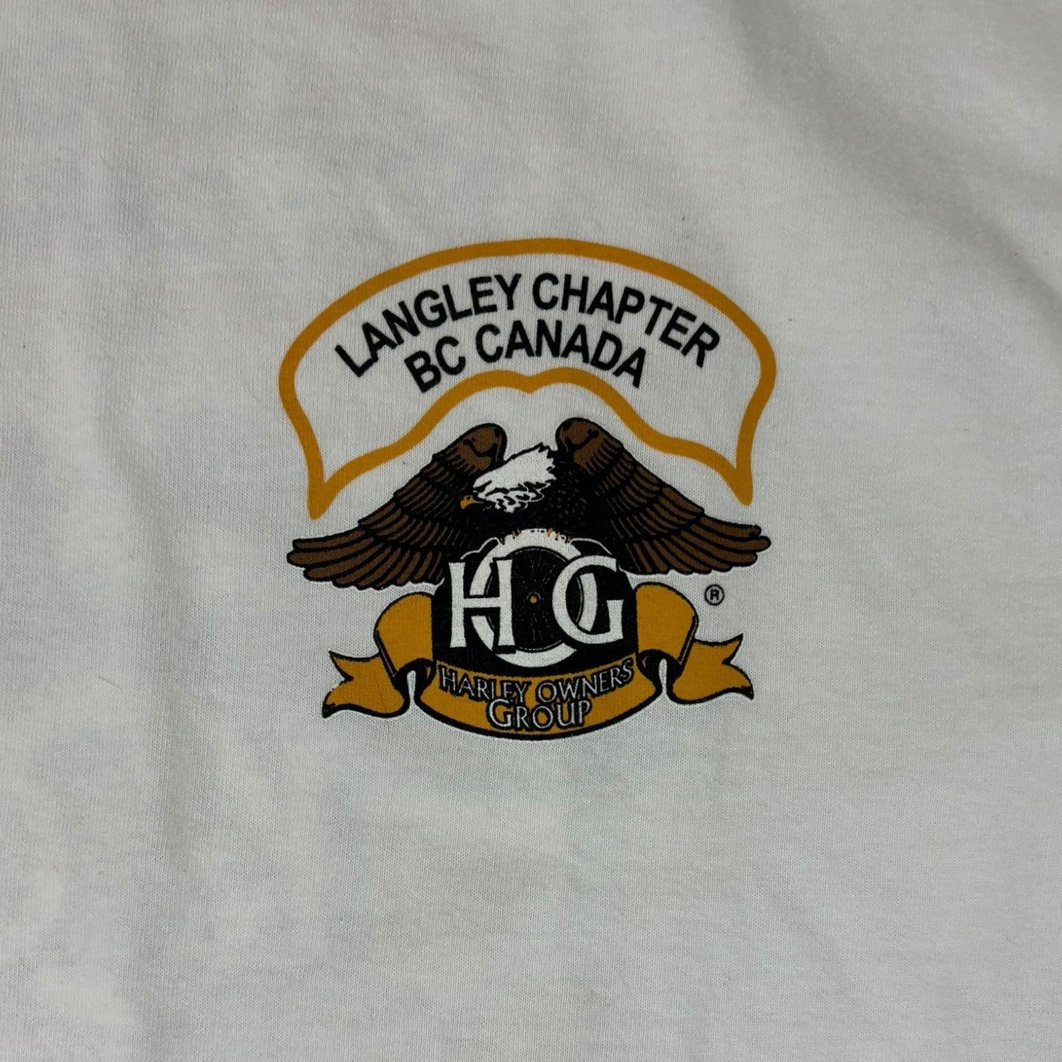 Vintage Harley Davidson Langley Chapter T-Shirt White