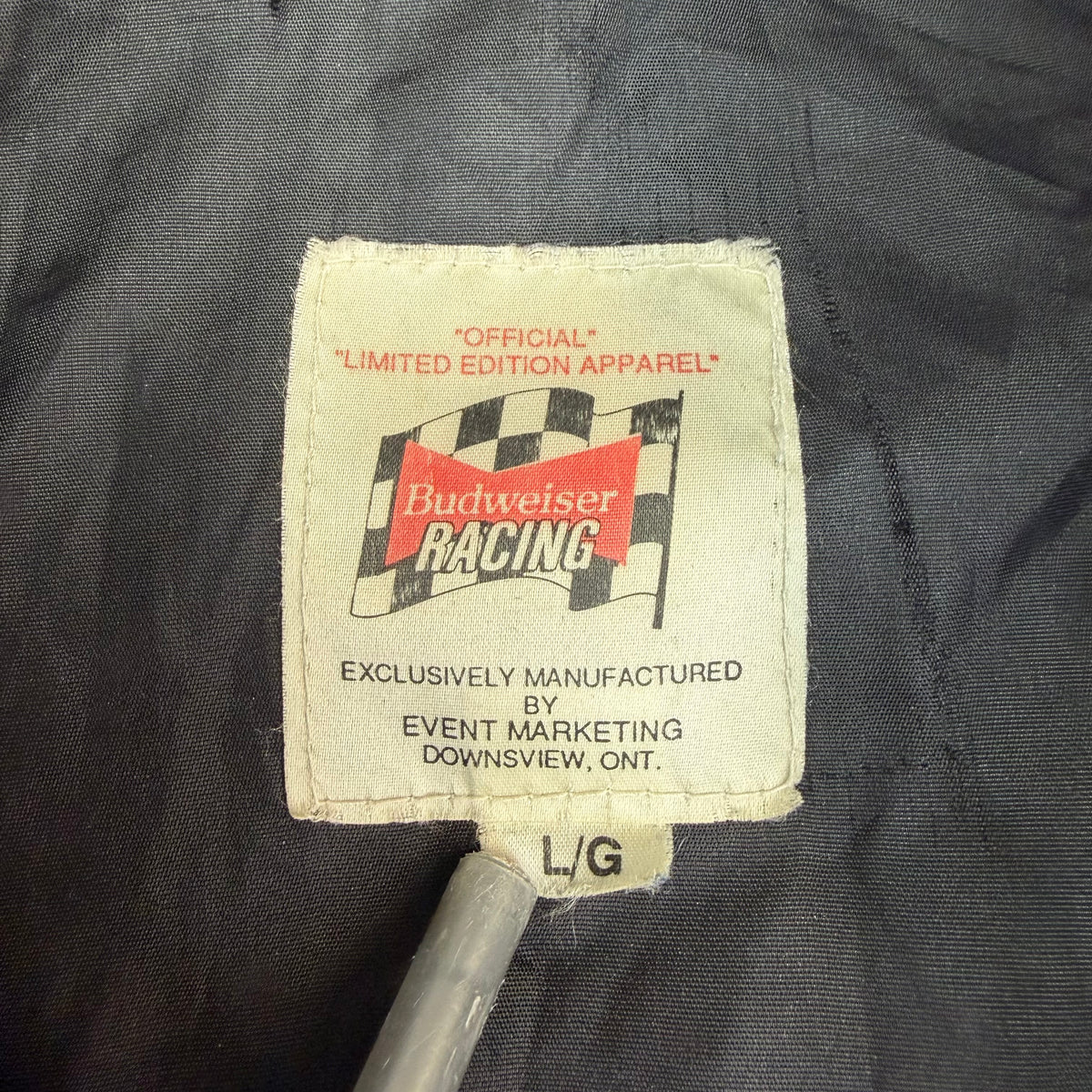 Vintage Budweiser Racing Varsity Jacket Black/Red