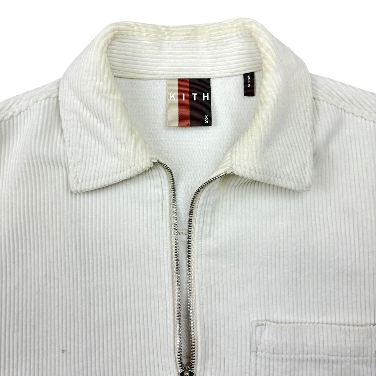 Kith Corduroy Ginza Zip Up Jacket White