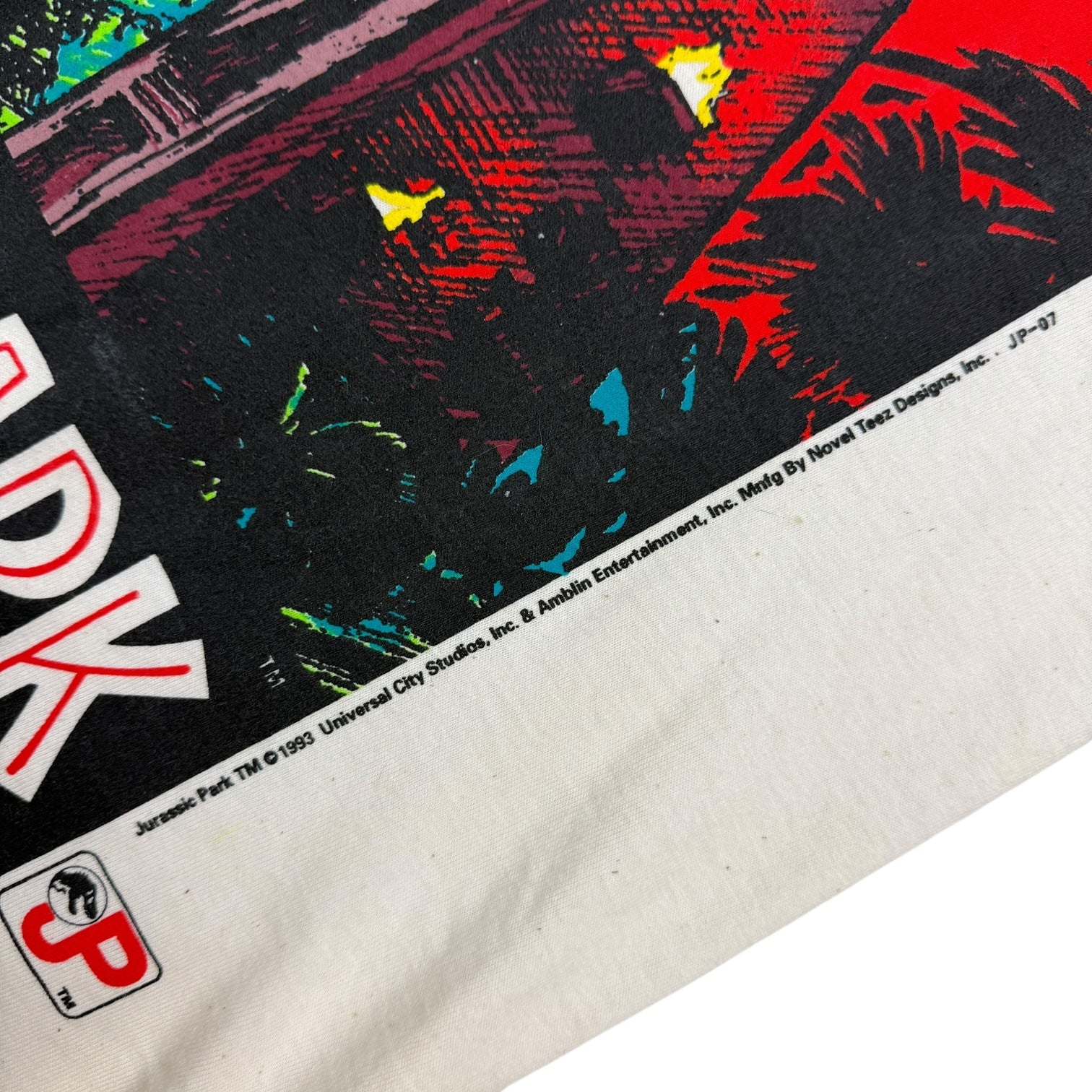 1993 Jurassic Park Universal Studios Tee White