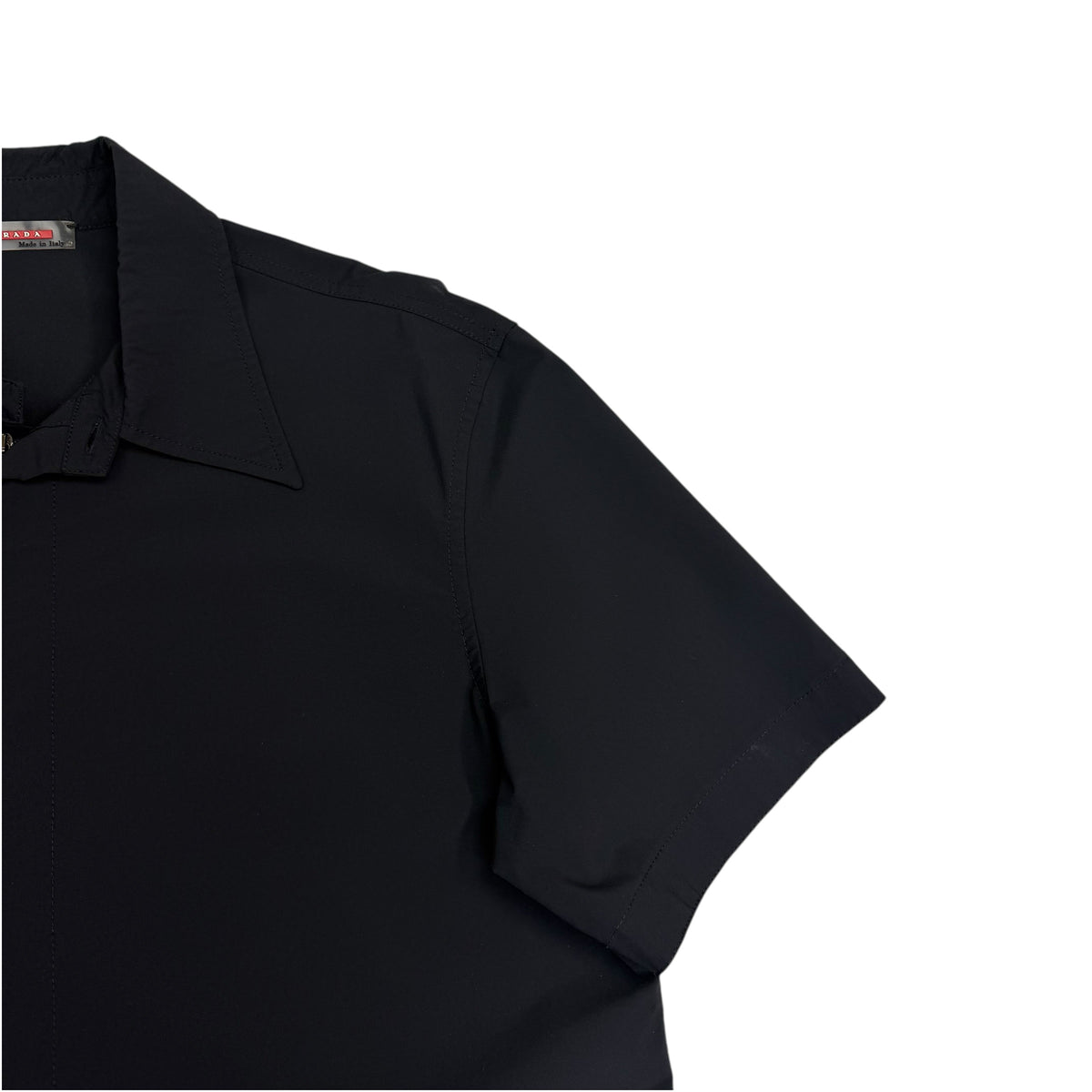 Vintage Prada Zip Up Shirt Black