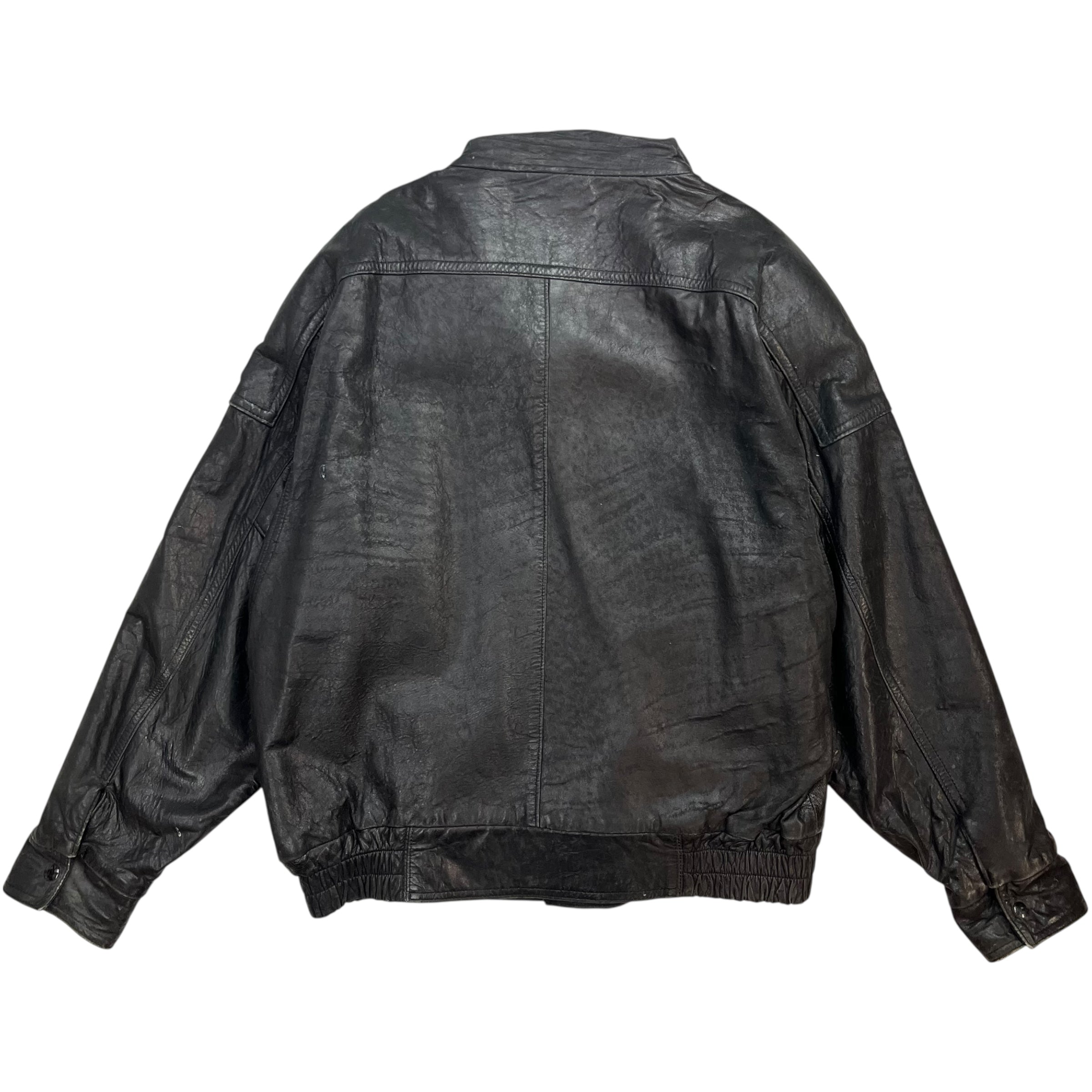 Vintage Ocean West Leather Jacket Black