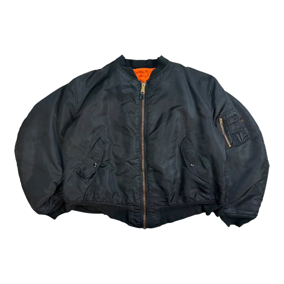 Vintage Alpha Industries Flight MA-1 Bomber Jacket Black