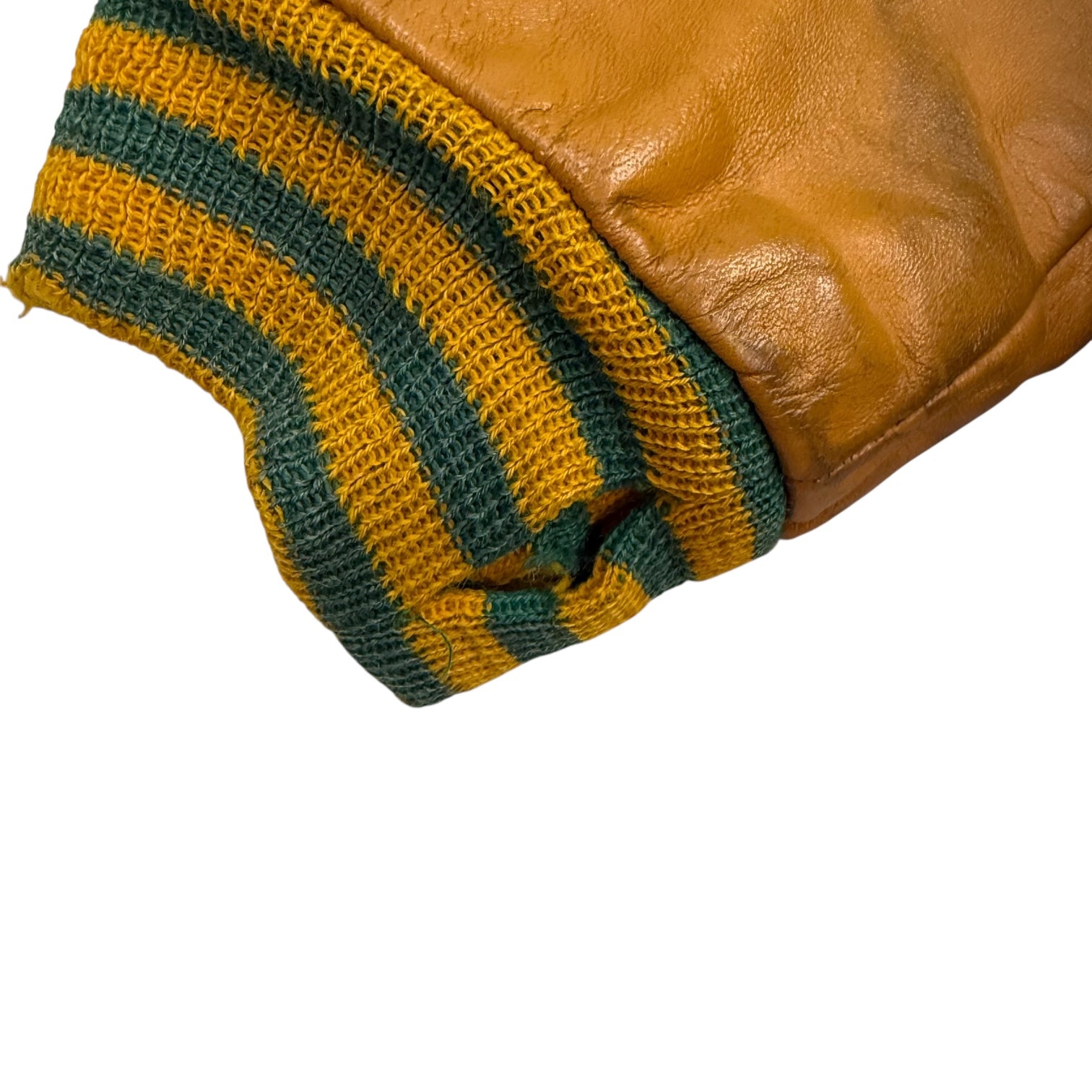 1976 Lakeland College Football Letterman Bomber Jacket Green