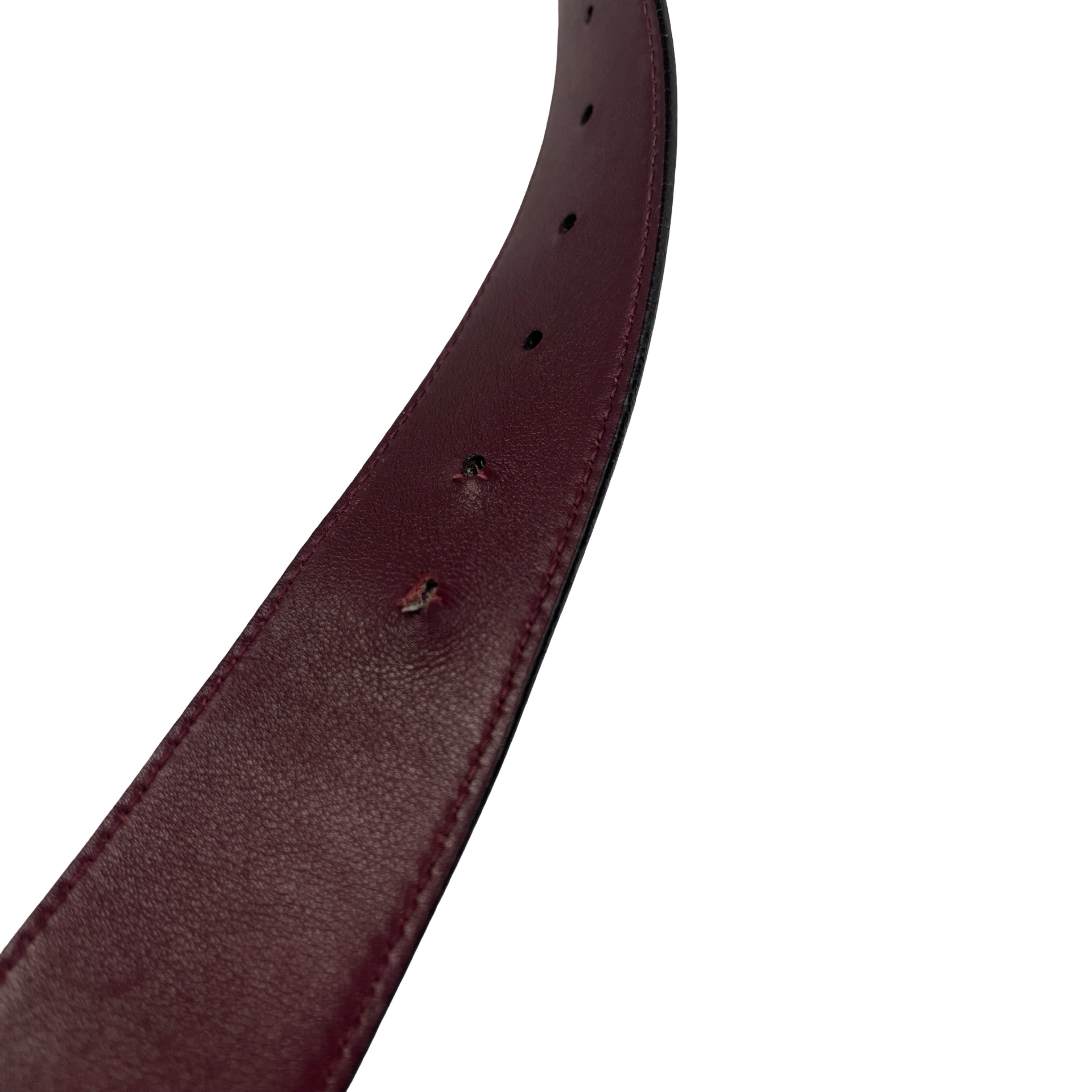 Gucci Marmont Belt Oxblood Sliver